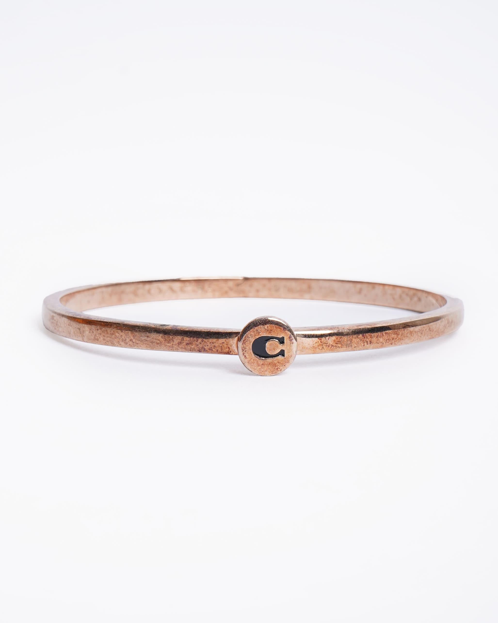 Coach Signature C Logo Bracelet In Gold Tone