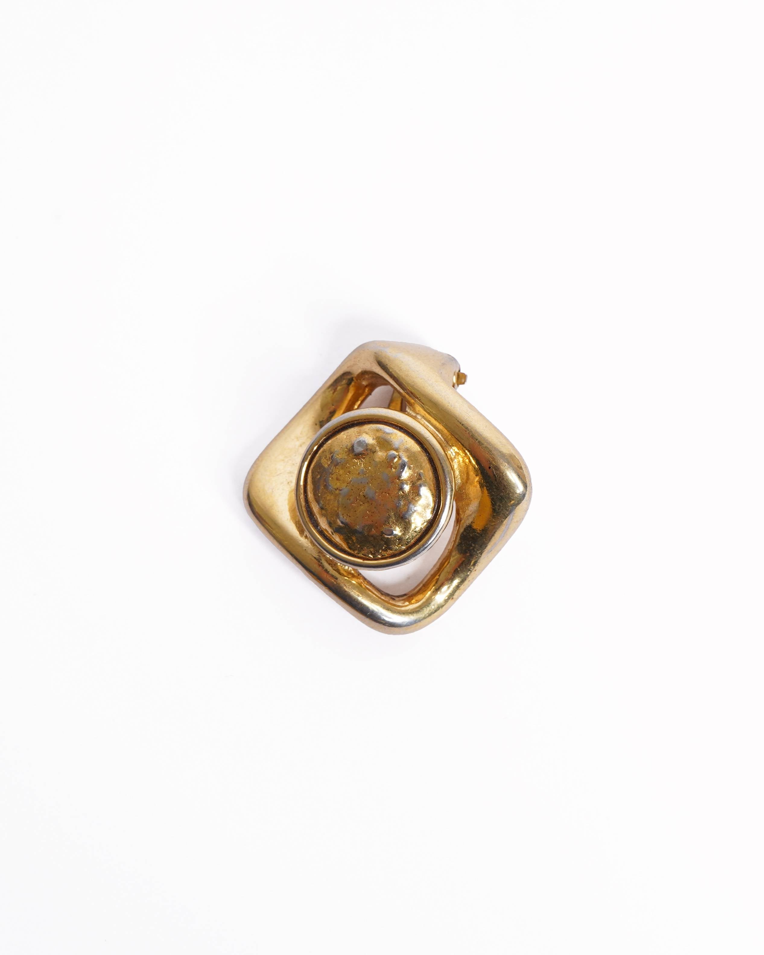 Vintage YSL Gold Plated Earrings Made in France