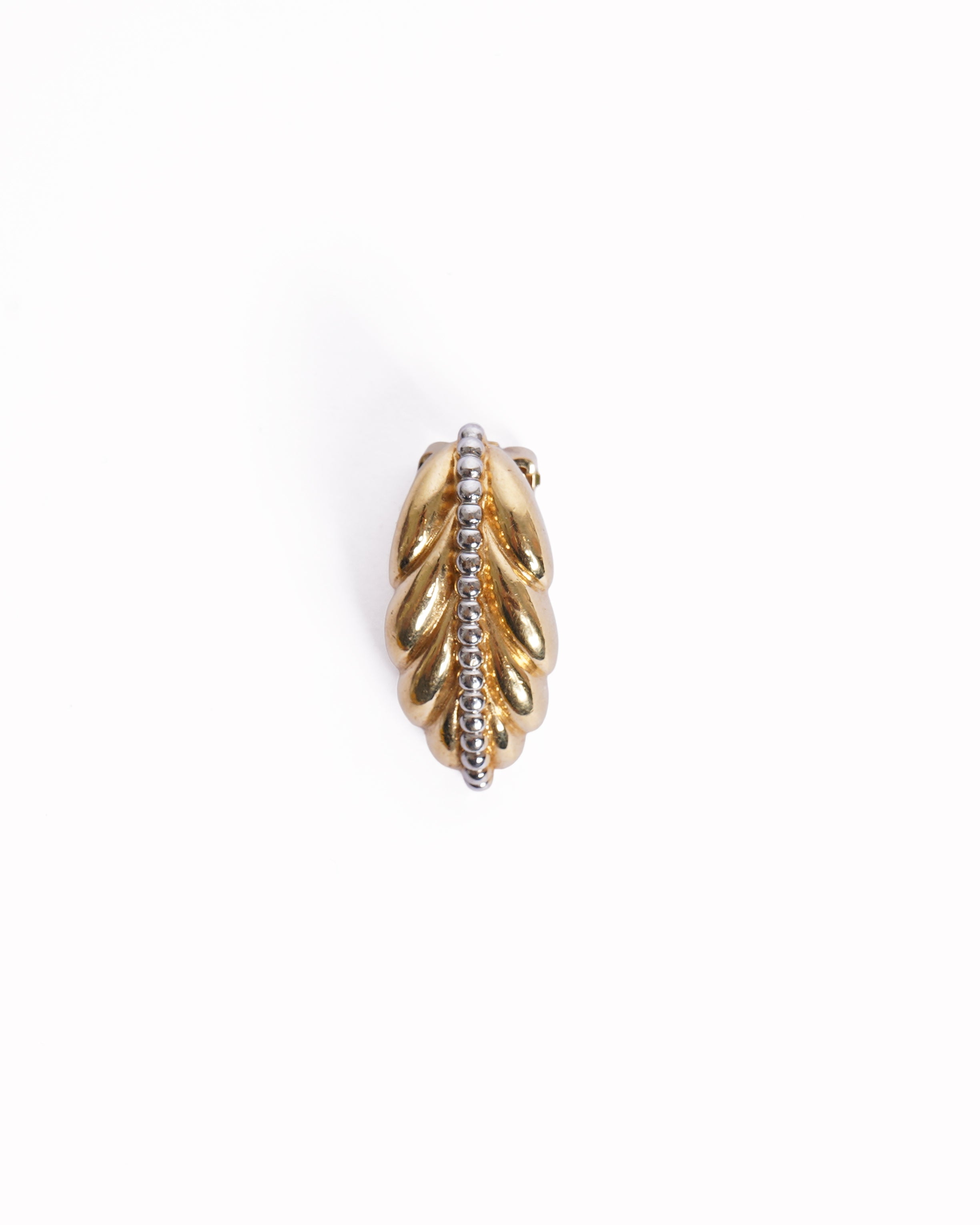 Vintage Burberrys Gold Plated Leaf Earrings