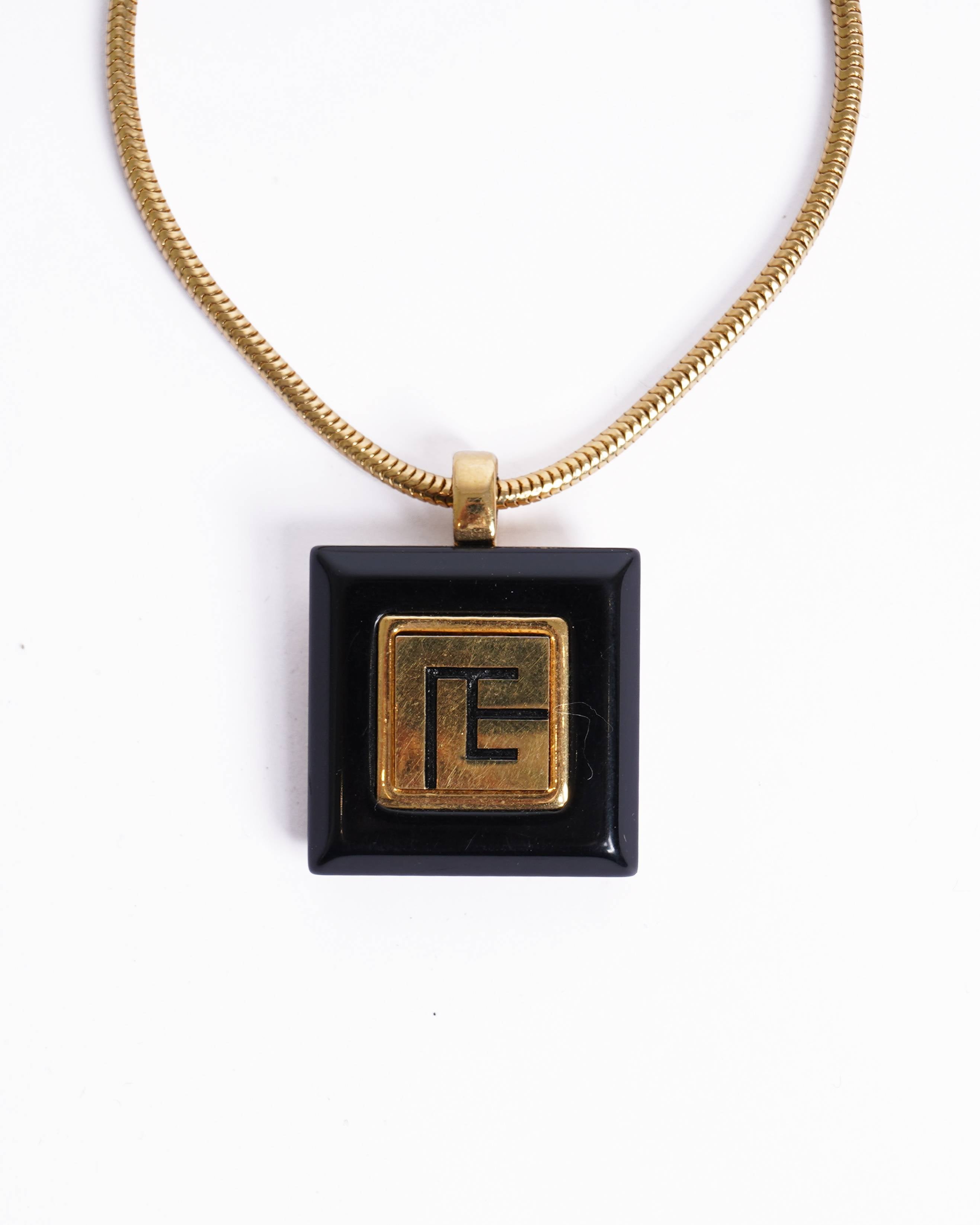 Vintage Balmain gold-plated necklace made in paris