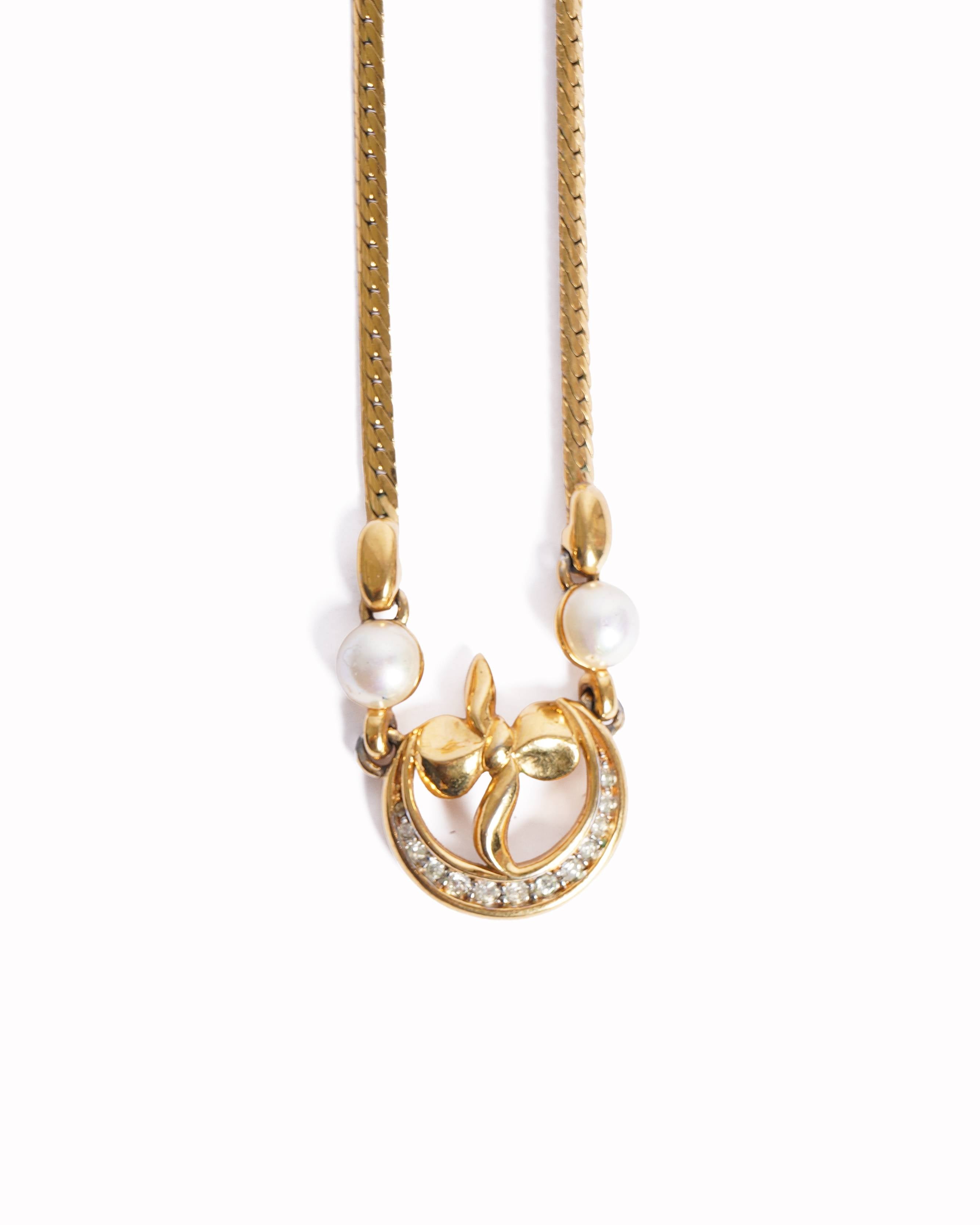 Vintage Nina Ricci Gold Plated Necklace Made In France