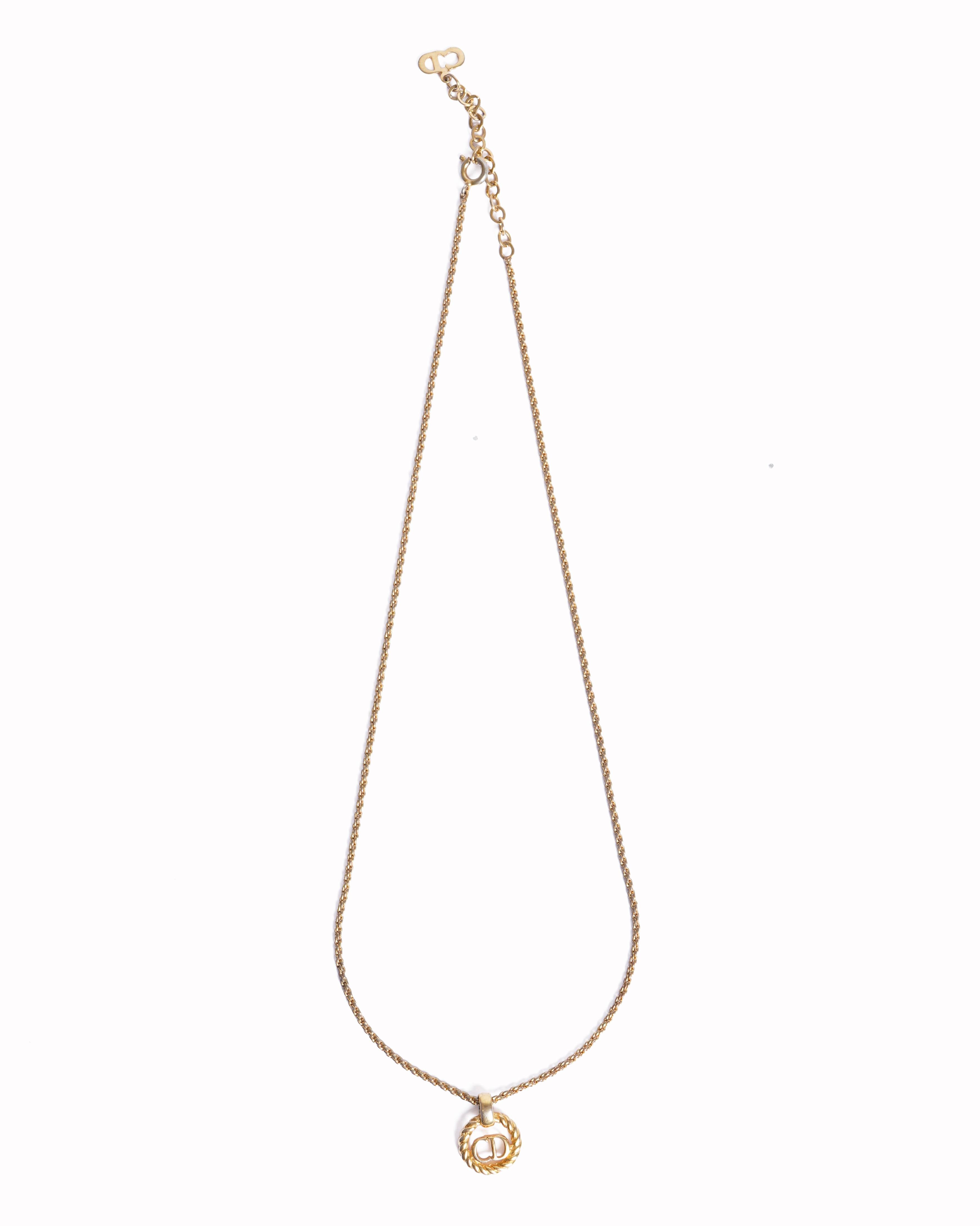 Vintage Dior Made In Germany Gold Plated Necklace