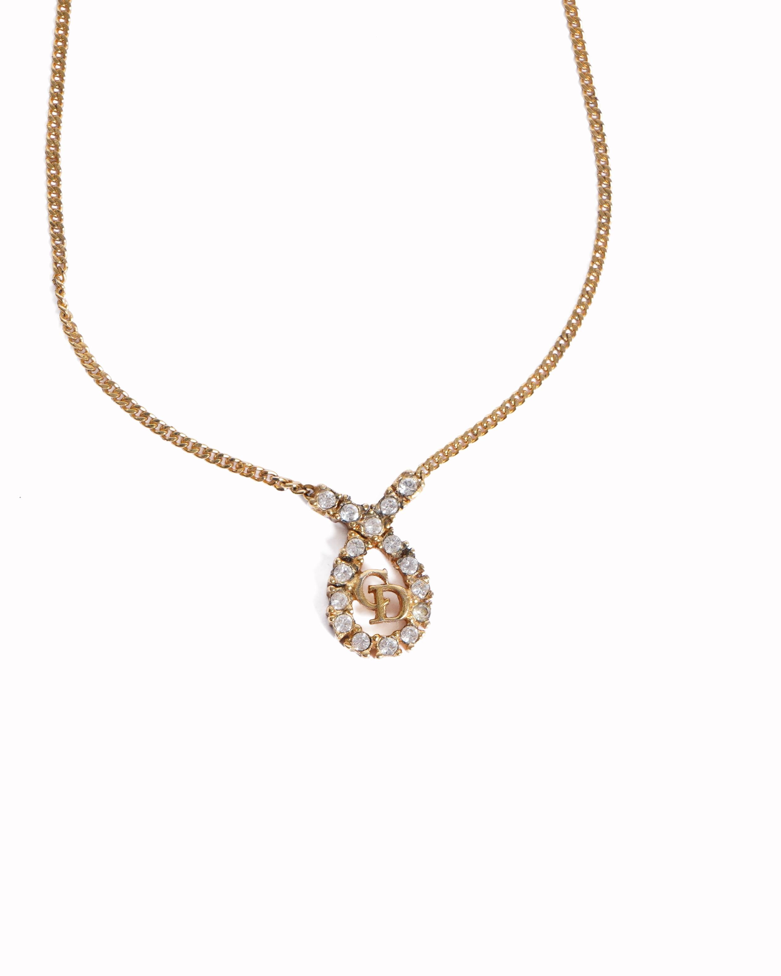 Vintage Dior Made In Germany Gold Plated Necklace