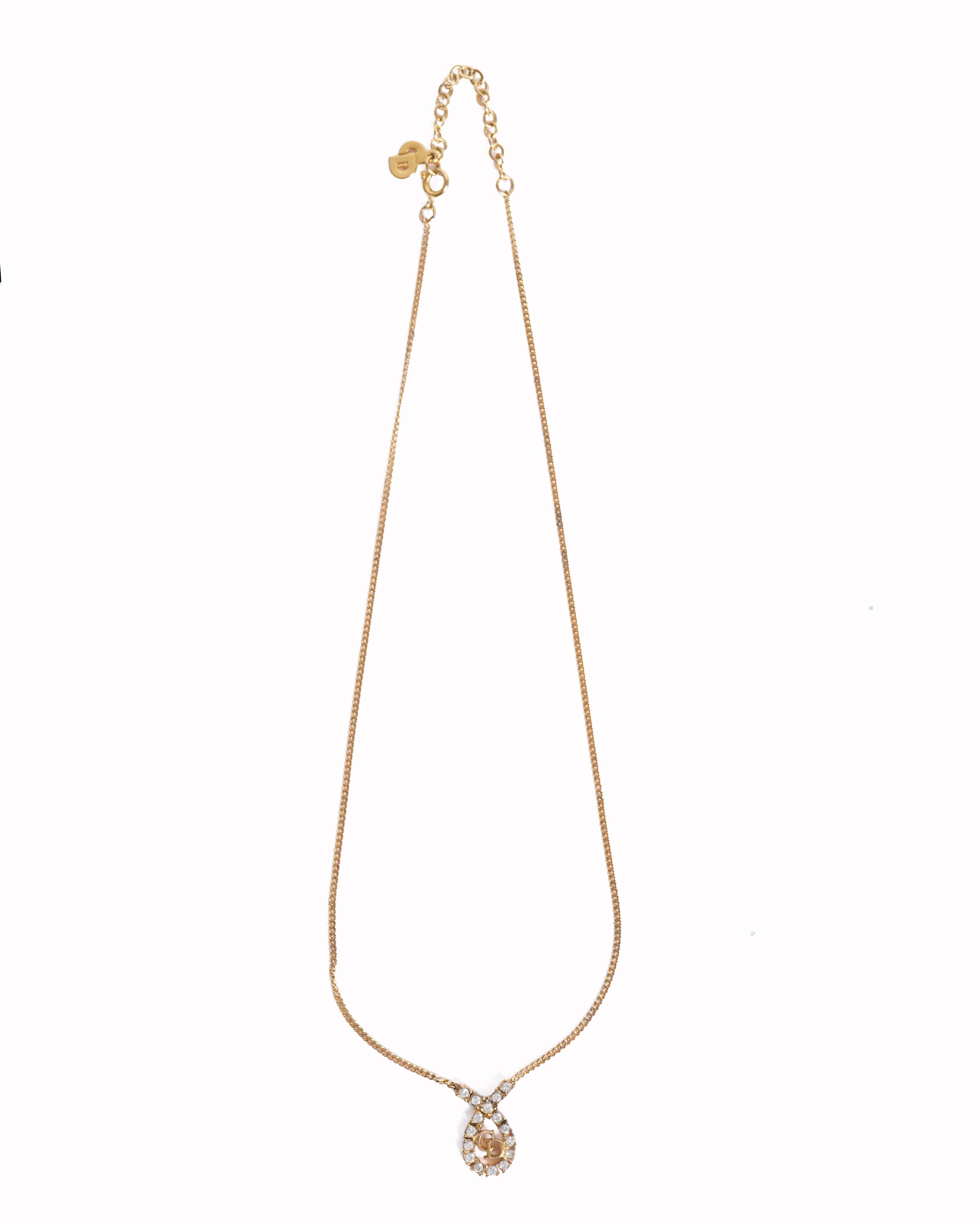 Vintage Dior Made In Germany Gold Plated Necklace