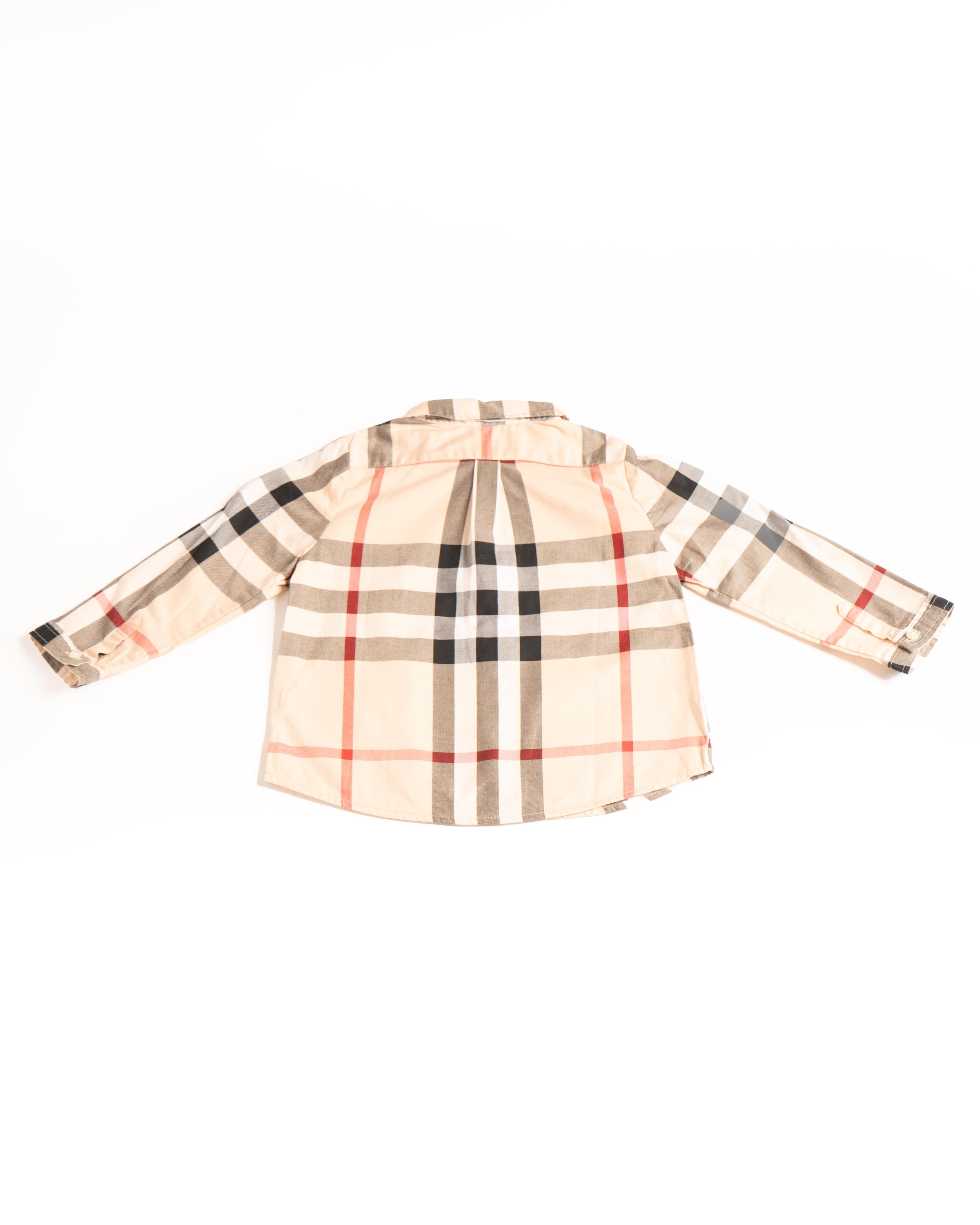 Burberry Long Sleeve Kids Button-Down Shirt