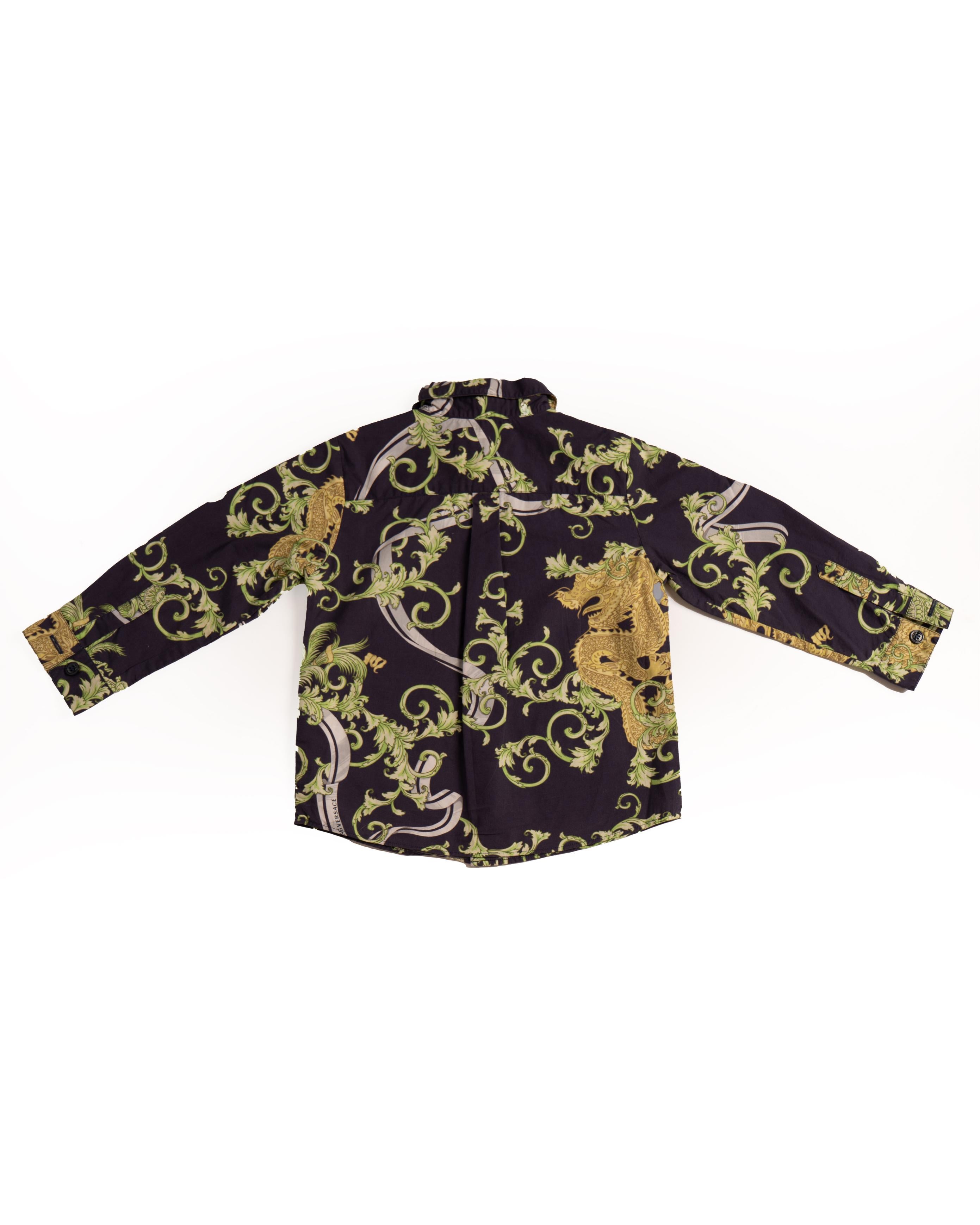 Versace kids baroque print shirt