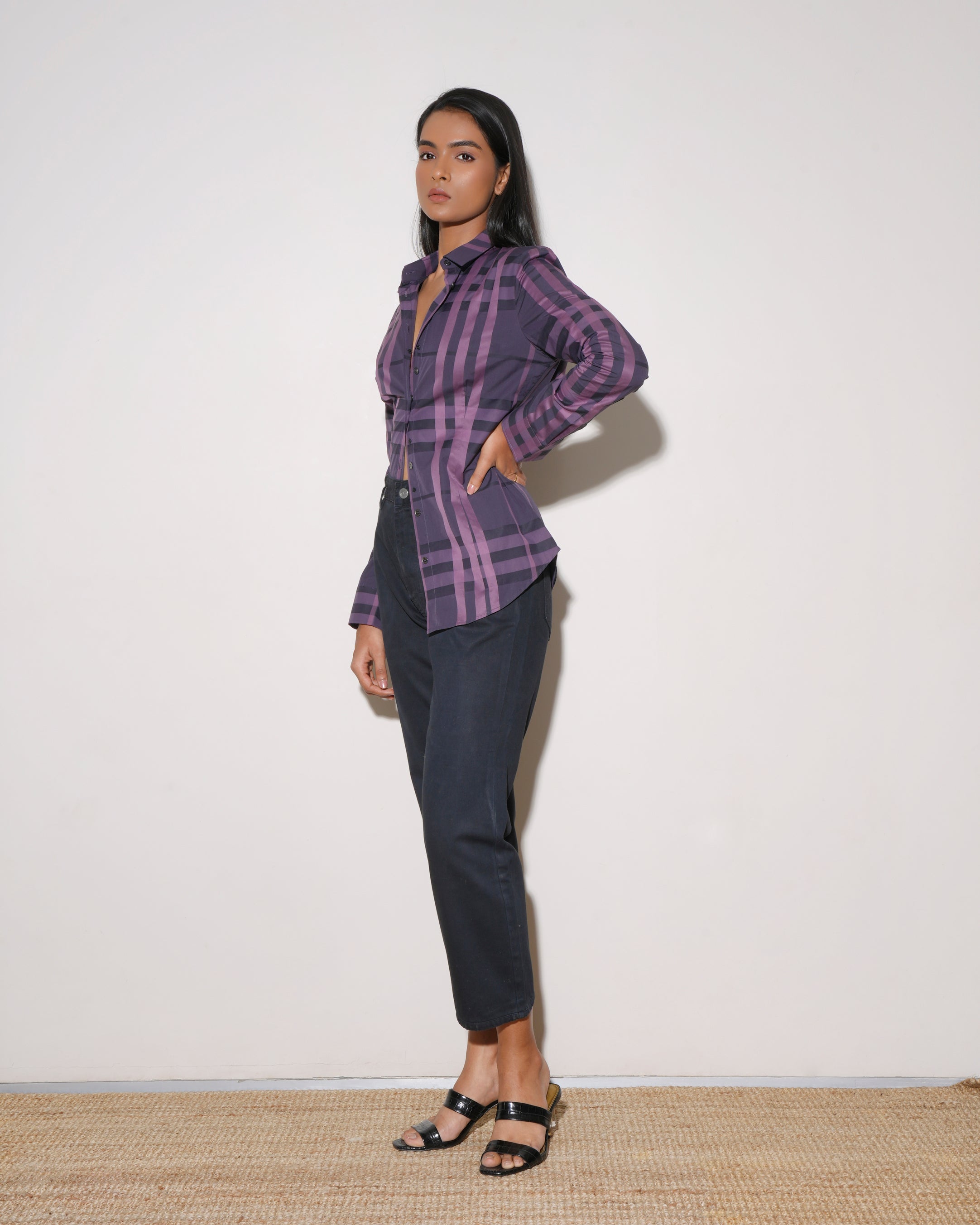 Purple Button Down Women's Shirt
