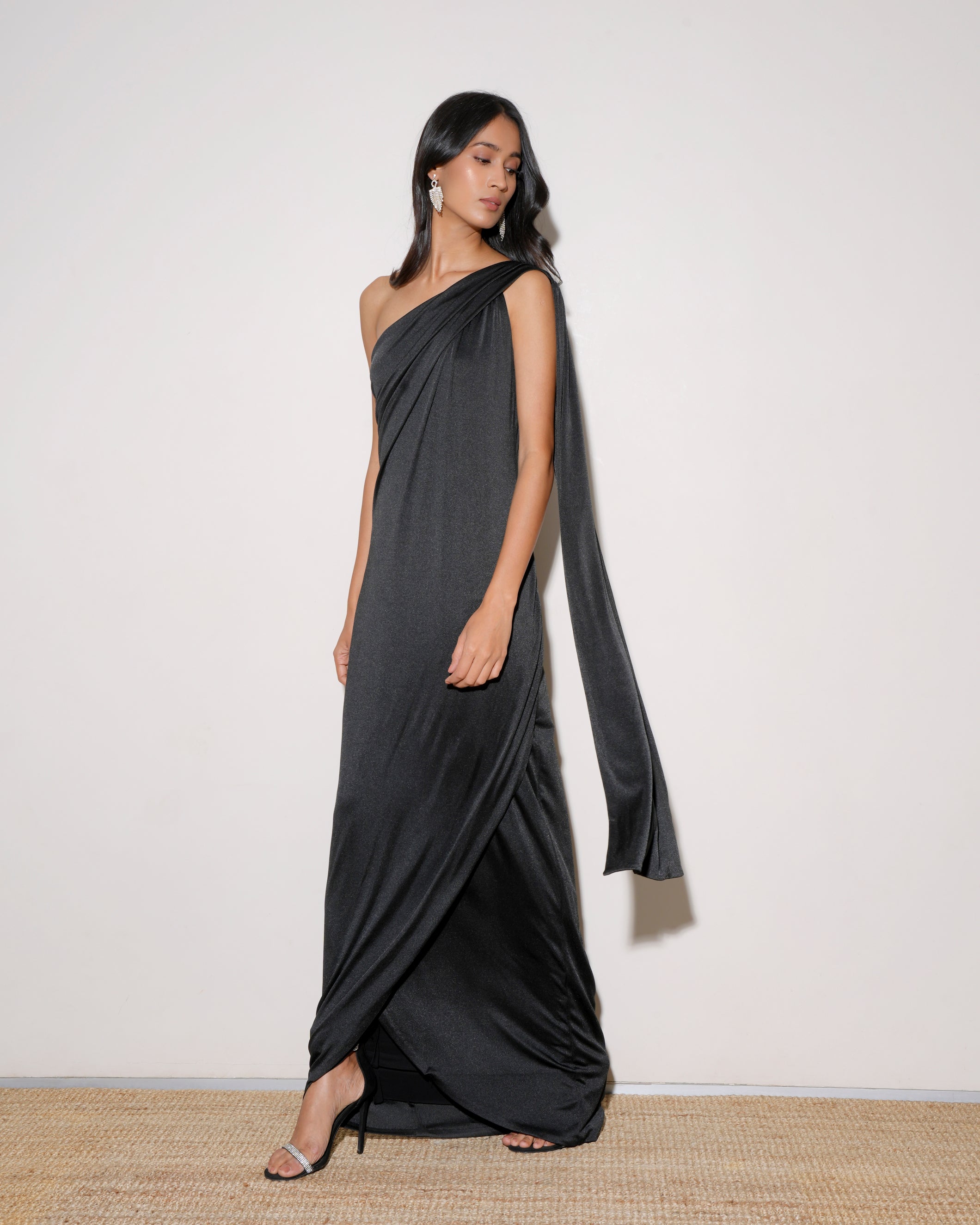 Halston Heritage Black Long Dress