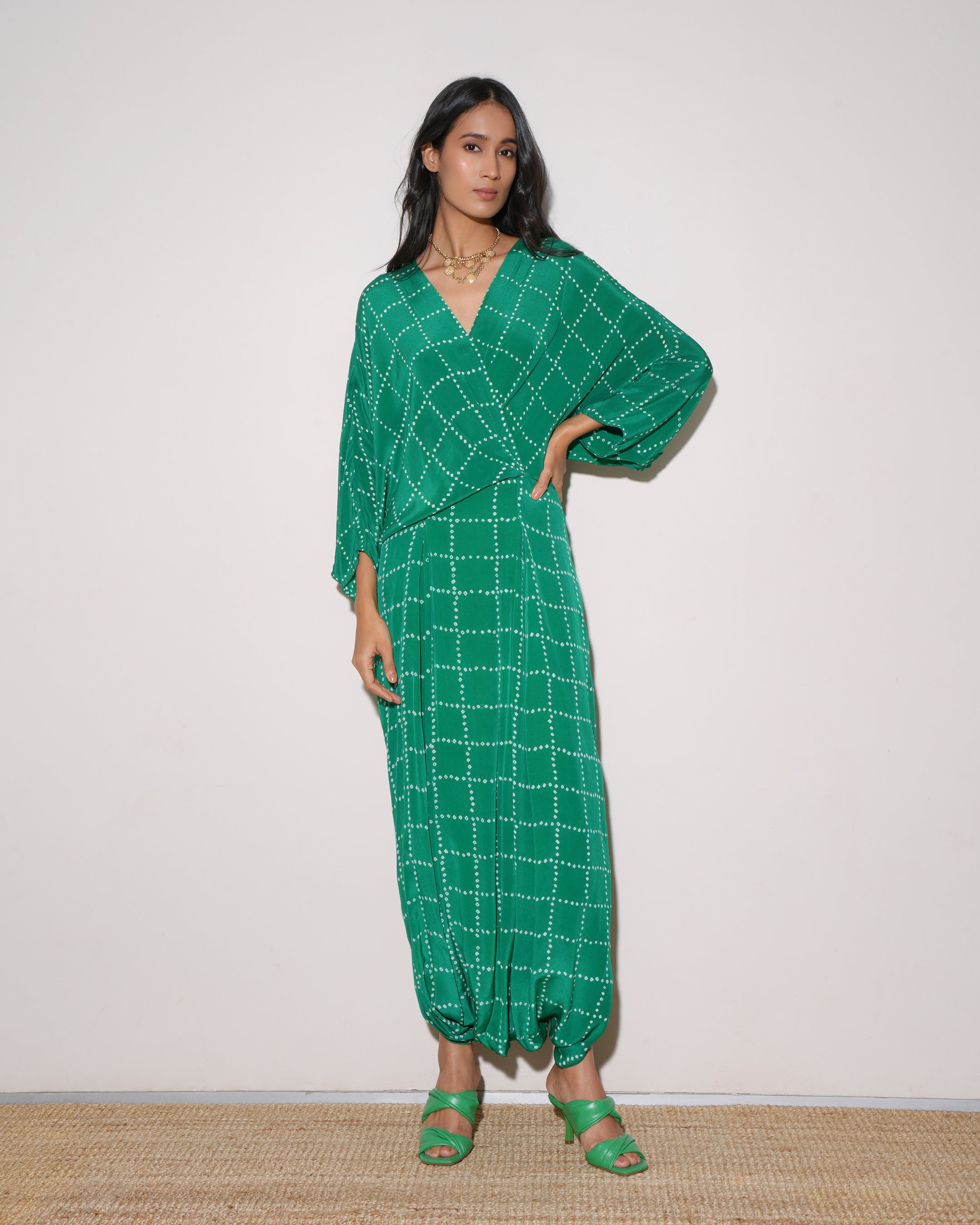 Nupur Kanoi Green Dhoti Jumpsuit