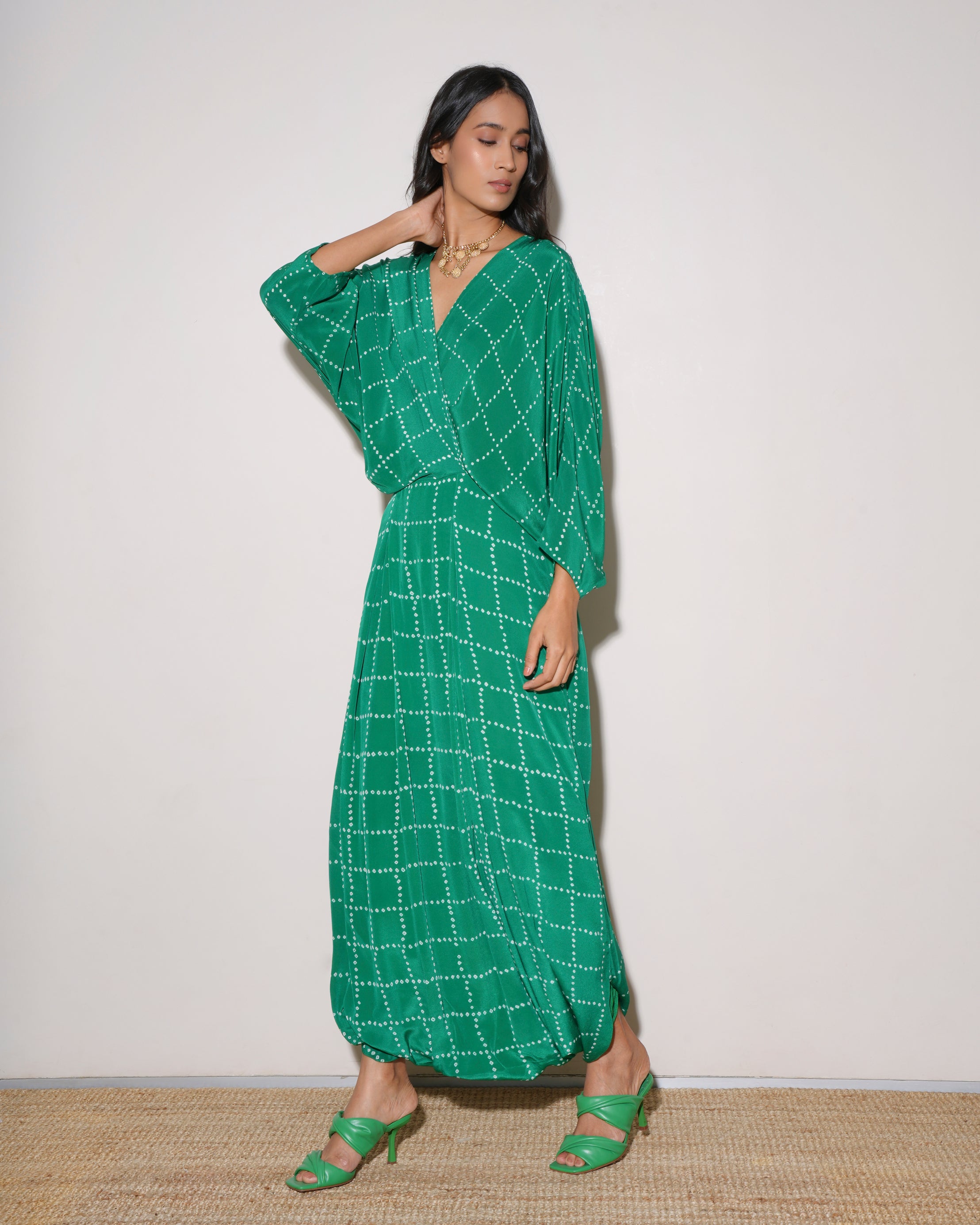 Nupur Kanoi Green Dhoti Jumpsuit