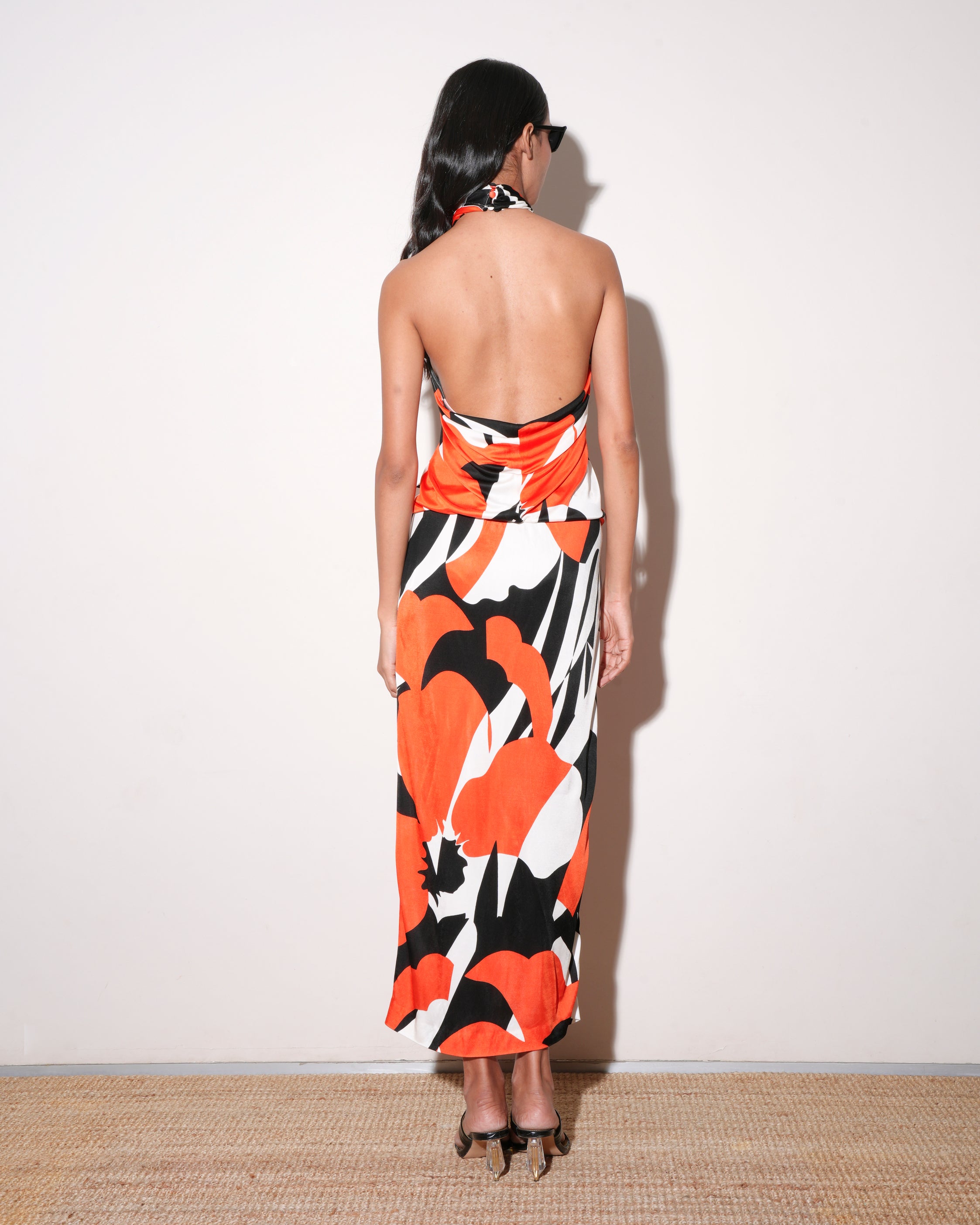 Luisa Spagnoli Color Block Slit Dress (Summer 2013)