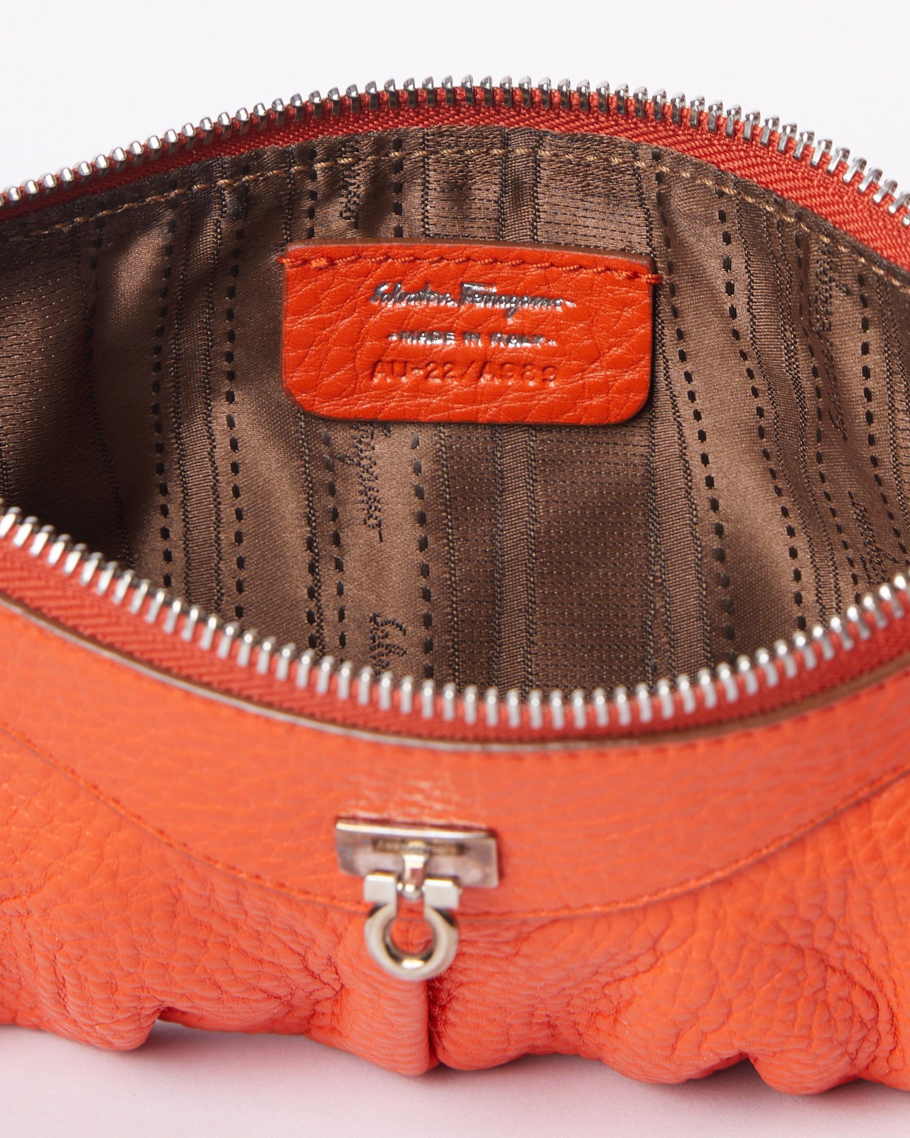 Salvatore Ferragamo Leather Clutch