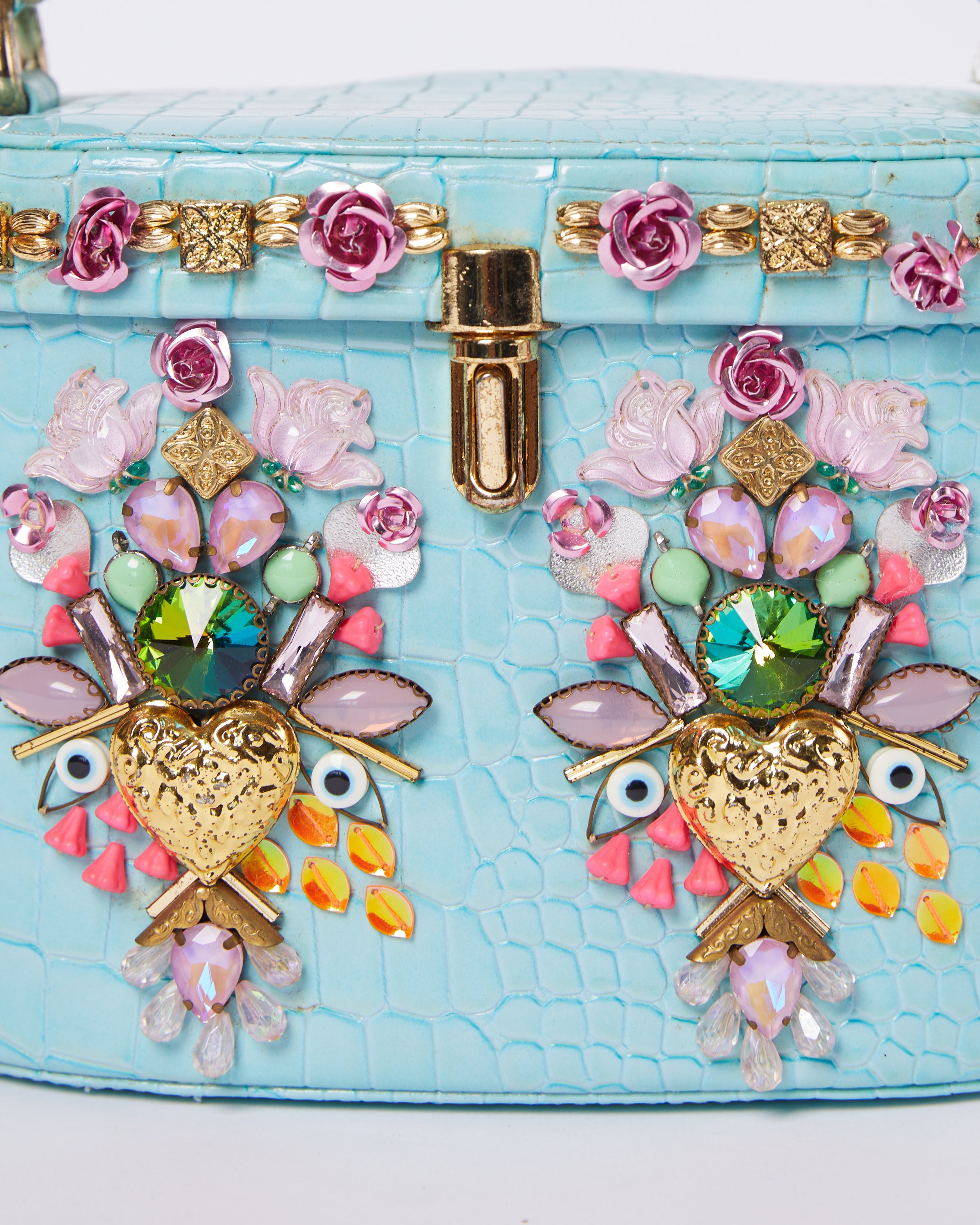 Papa Don't Preach By Shubhika Blue Embellished Binocular Bag