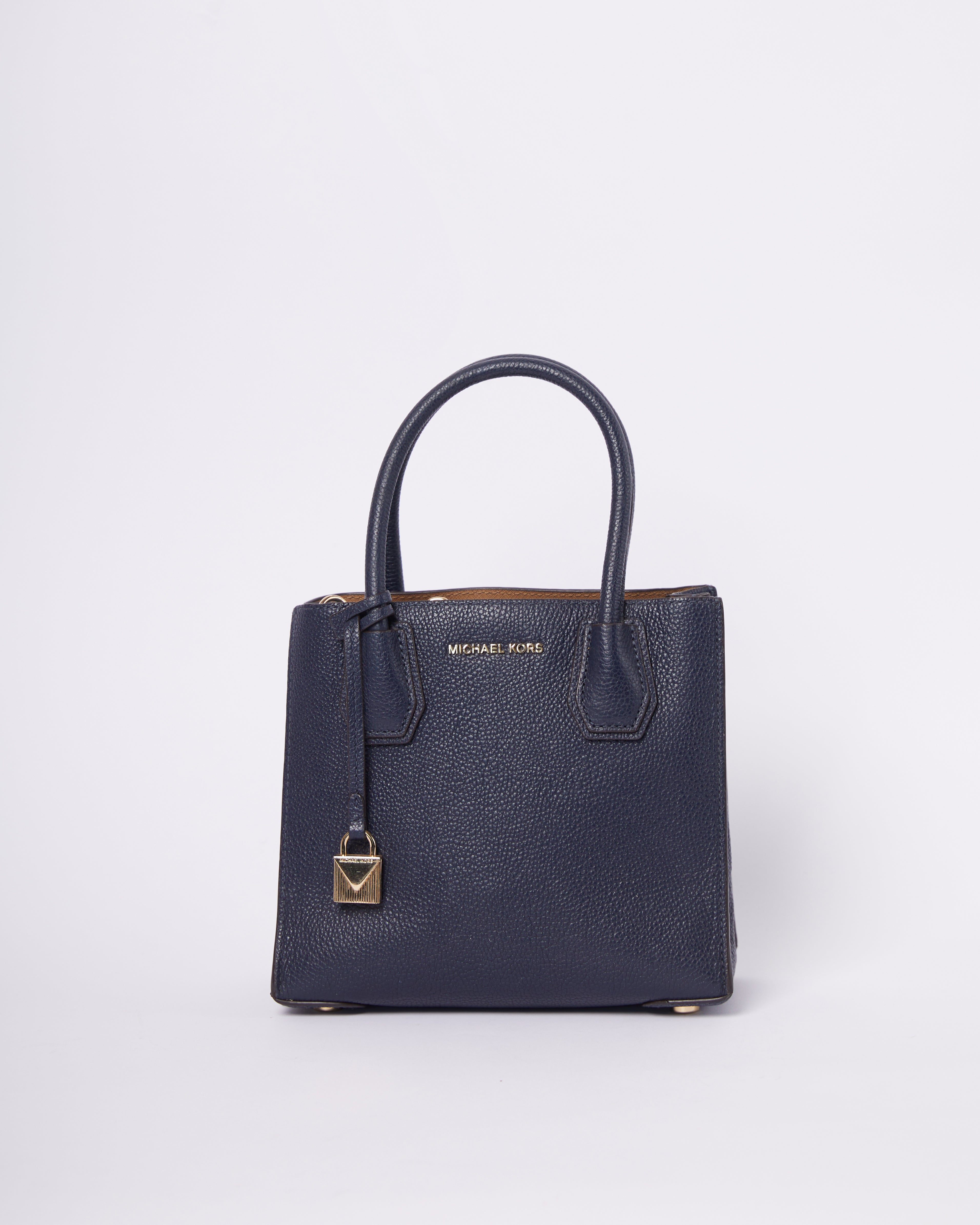 Michael Kors Mini Blue Mercer Leather Tote Bag