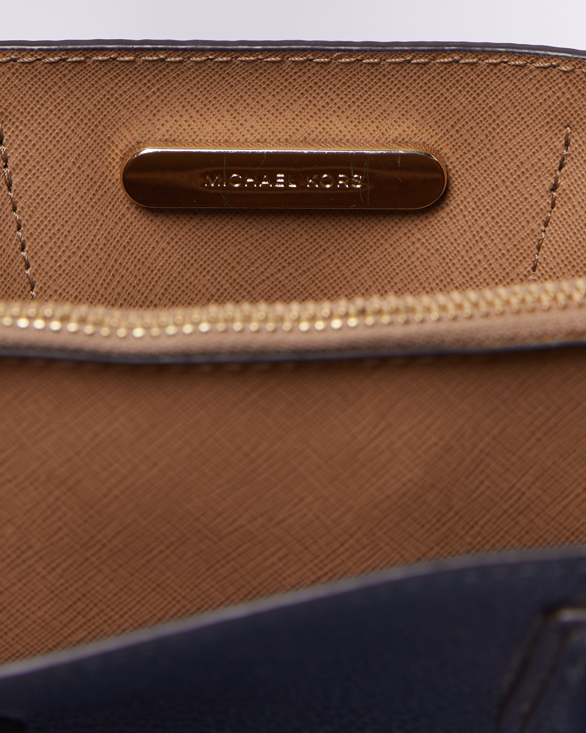 Michael Kors Mini Blue Mercer Leather Tote Bag
