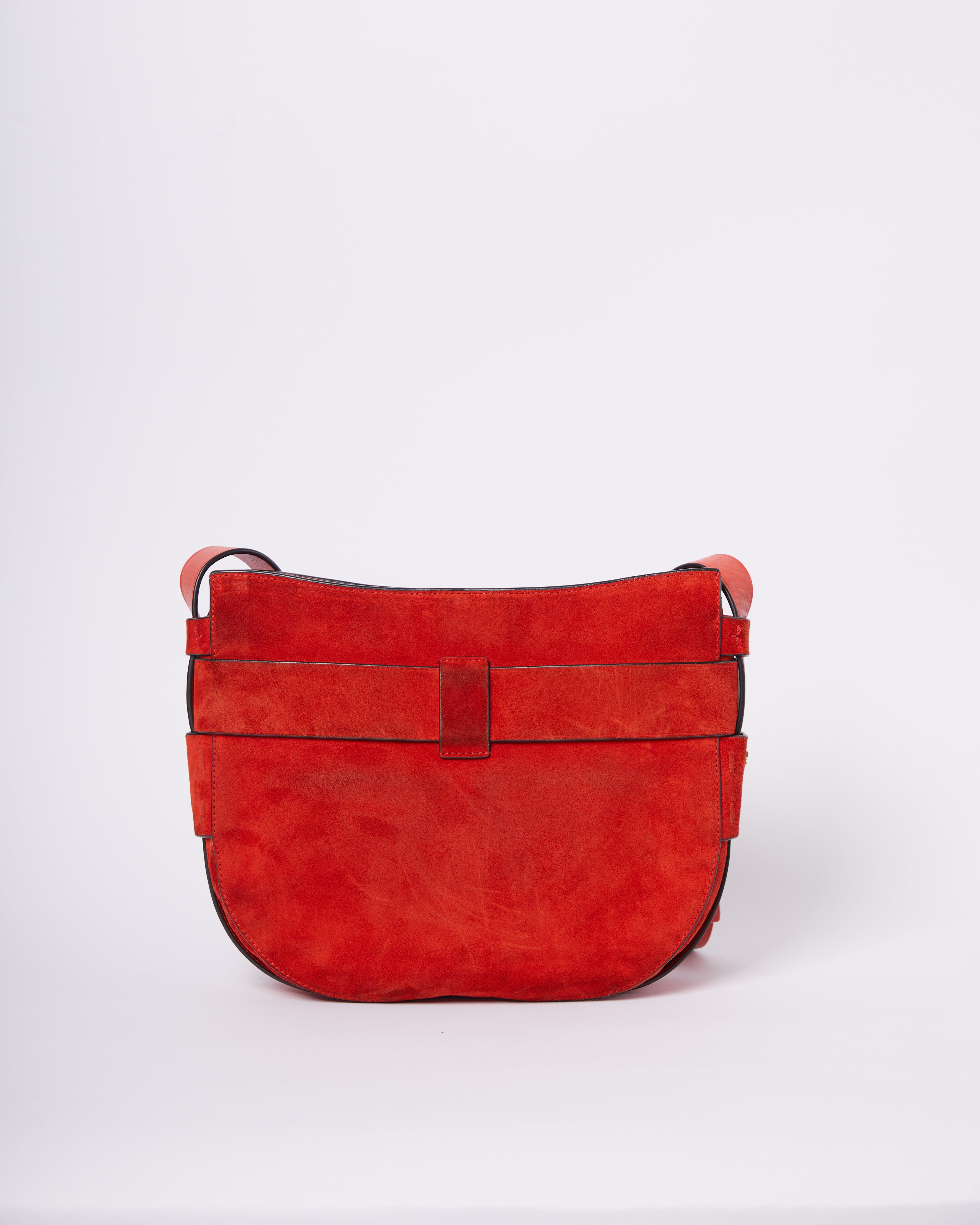 Tory Burch Suede Cutout Gemini Crossbody Bag