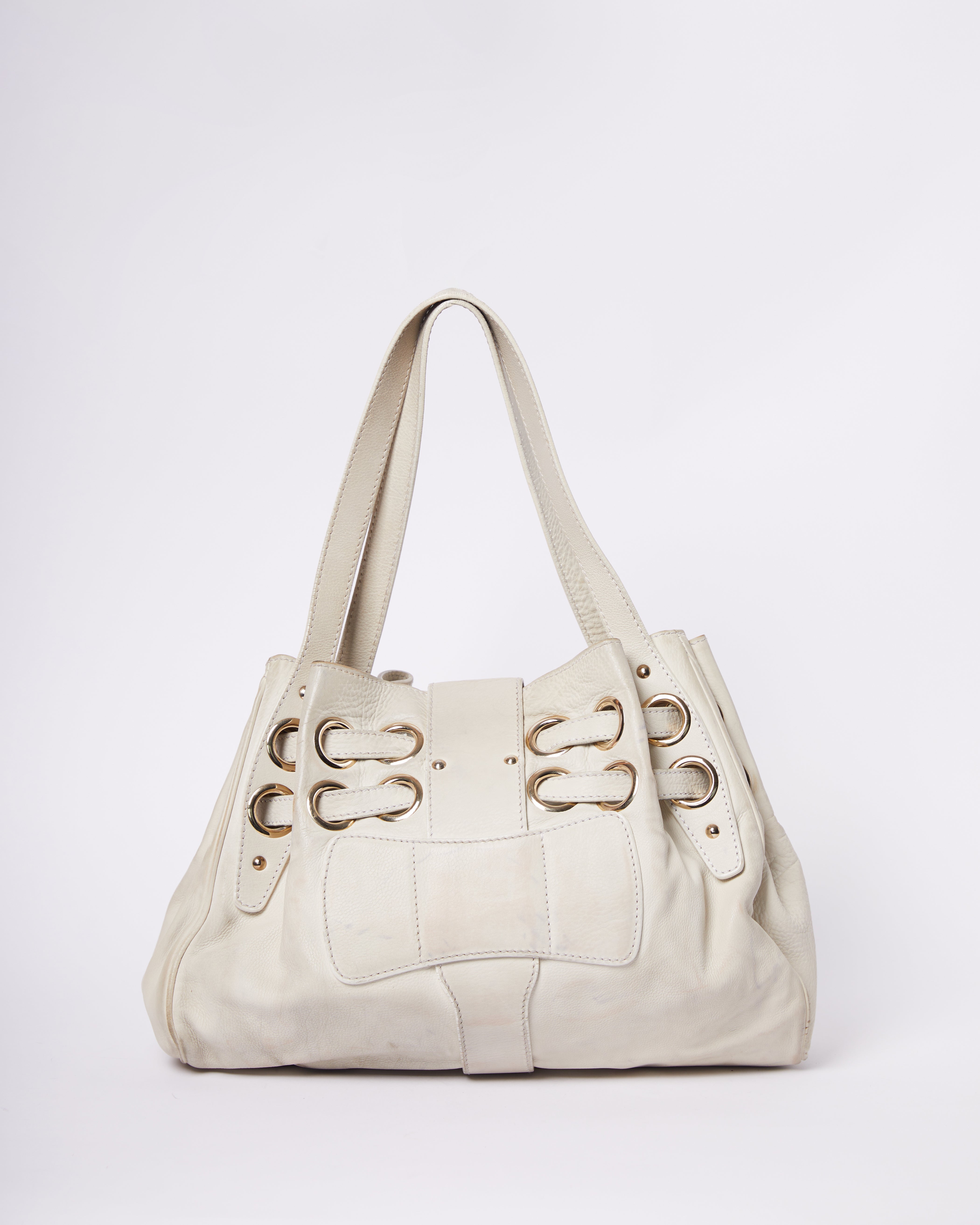 Jimmy Choo White Leather Bag