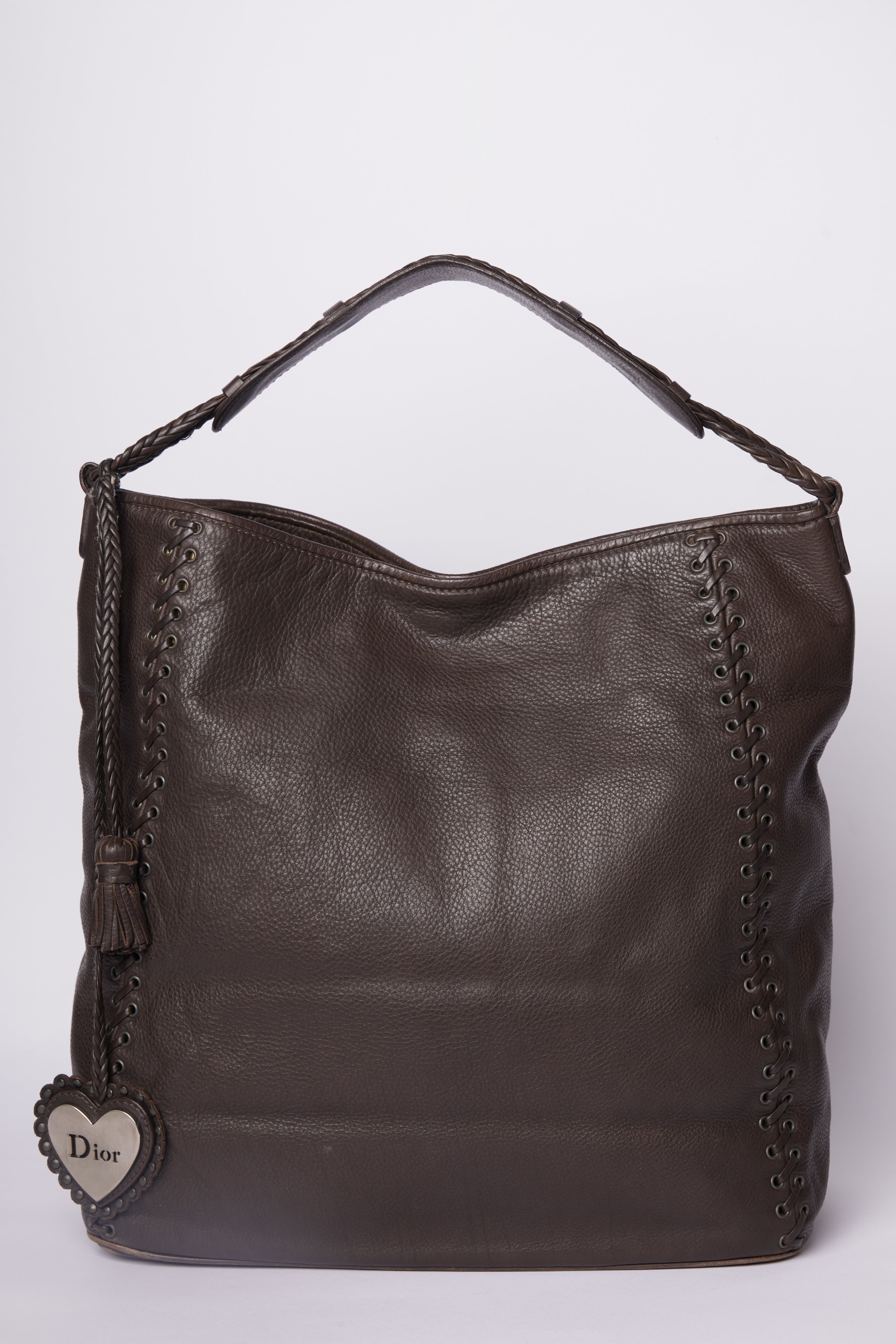 Vintage Dior Heart Charm Tote Bag