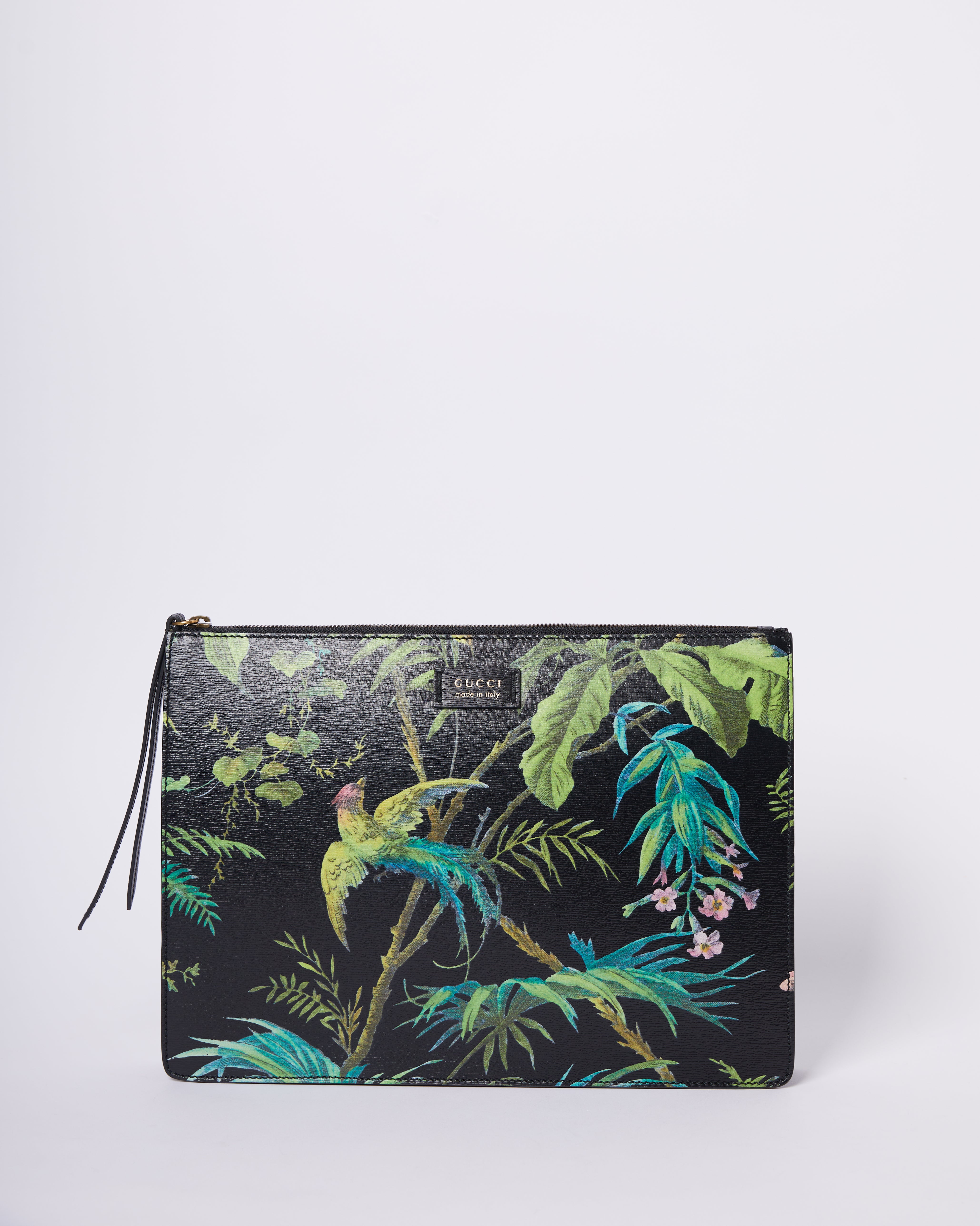 New Gucci Tropical Black Bird Crosbody Bag