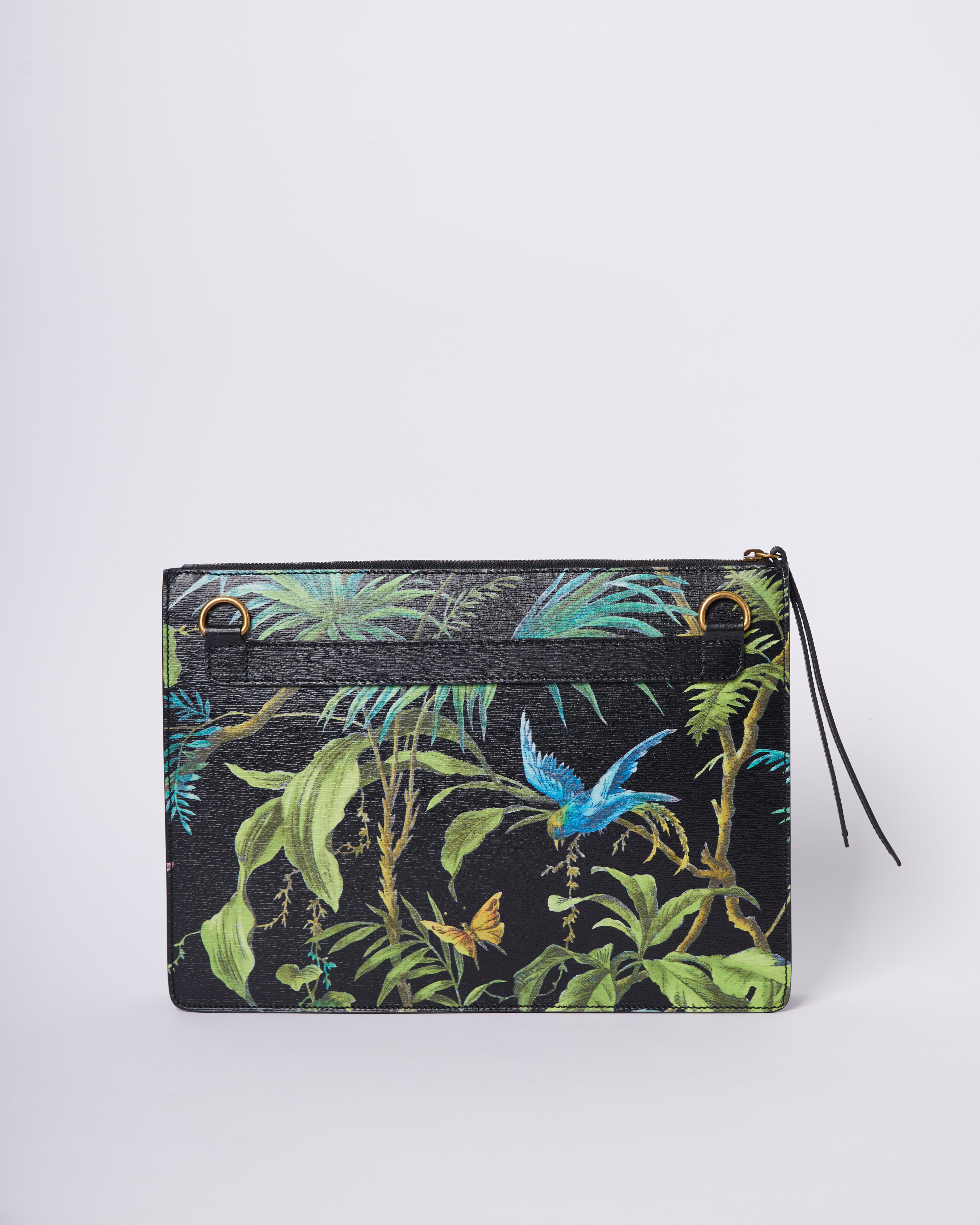 New Gucci Tropical Black Bird Crosbody Bag