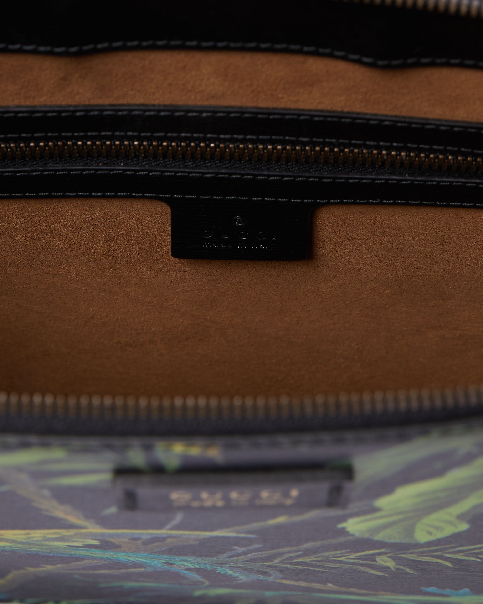 New Gucci Tropical Black Bird Crosbody Bag
