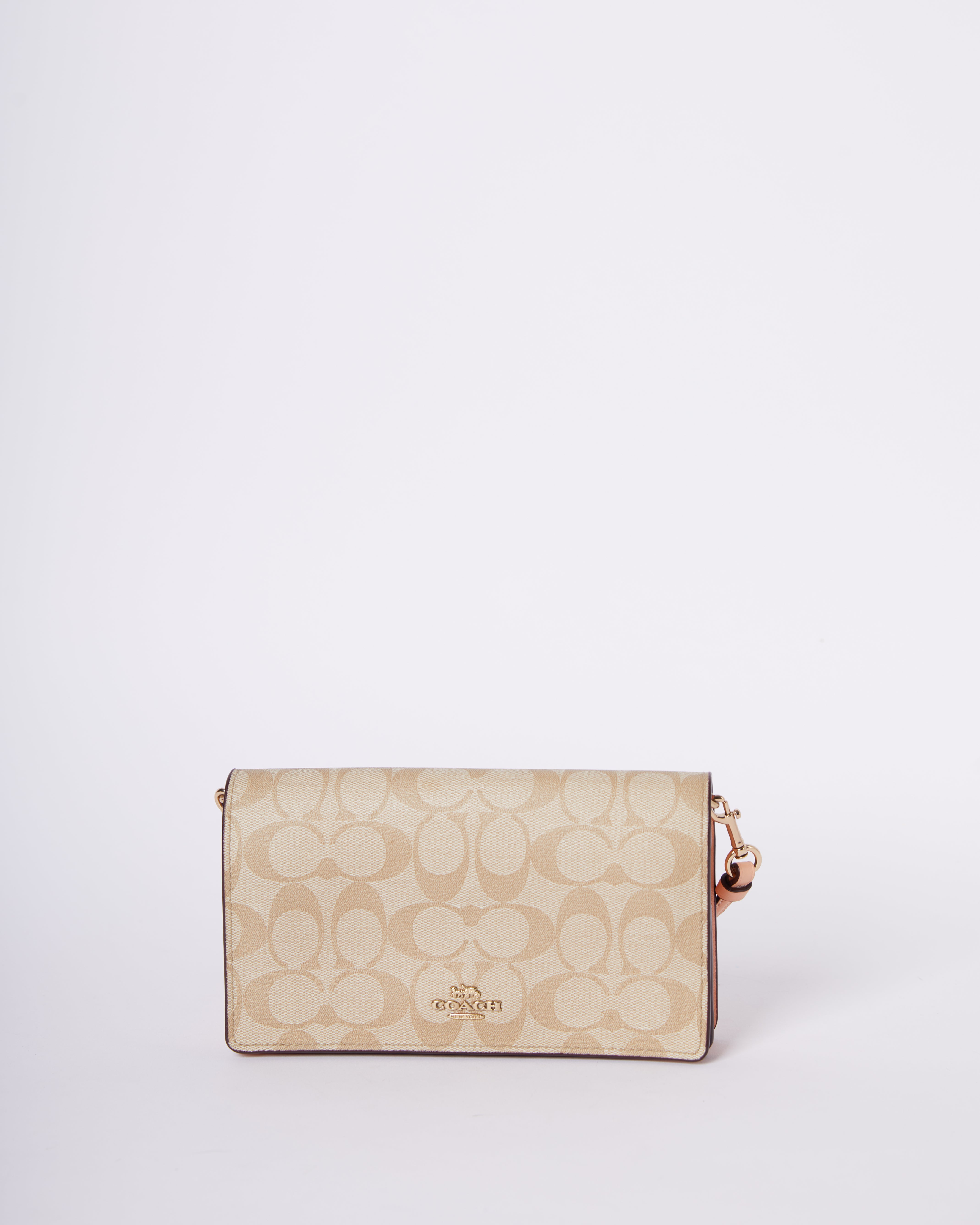 New Coach Signature Monogram Wallet With Removable Strap