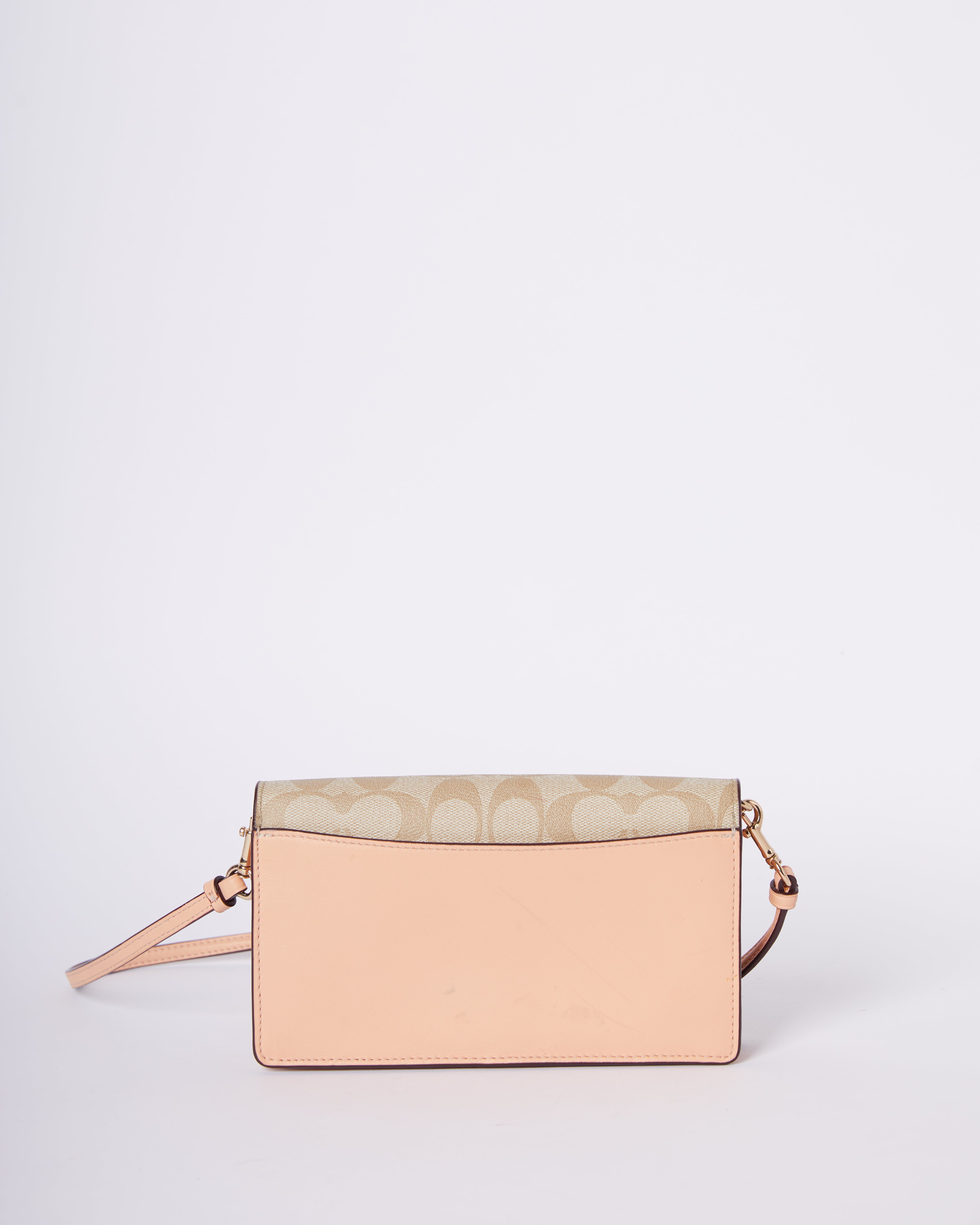 New Coach Signature Monogram Wallet With Removable Strap