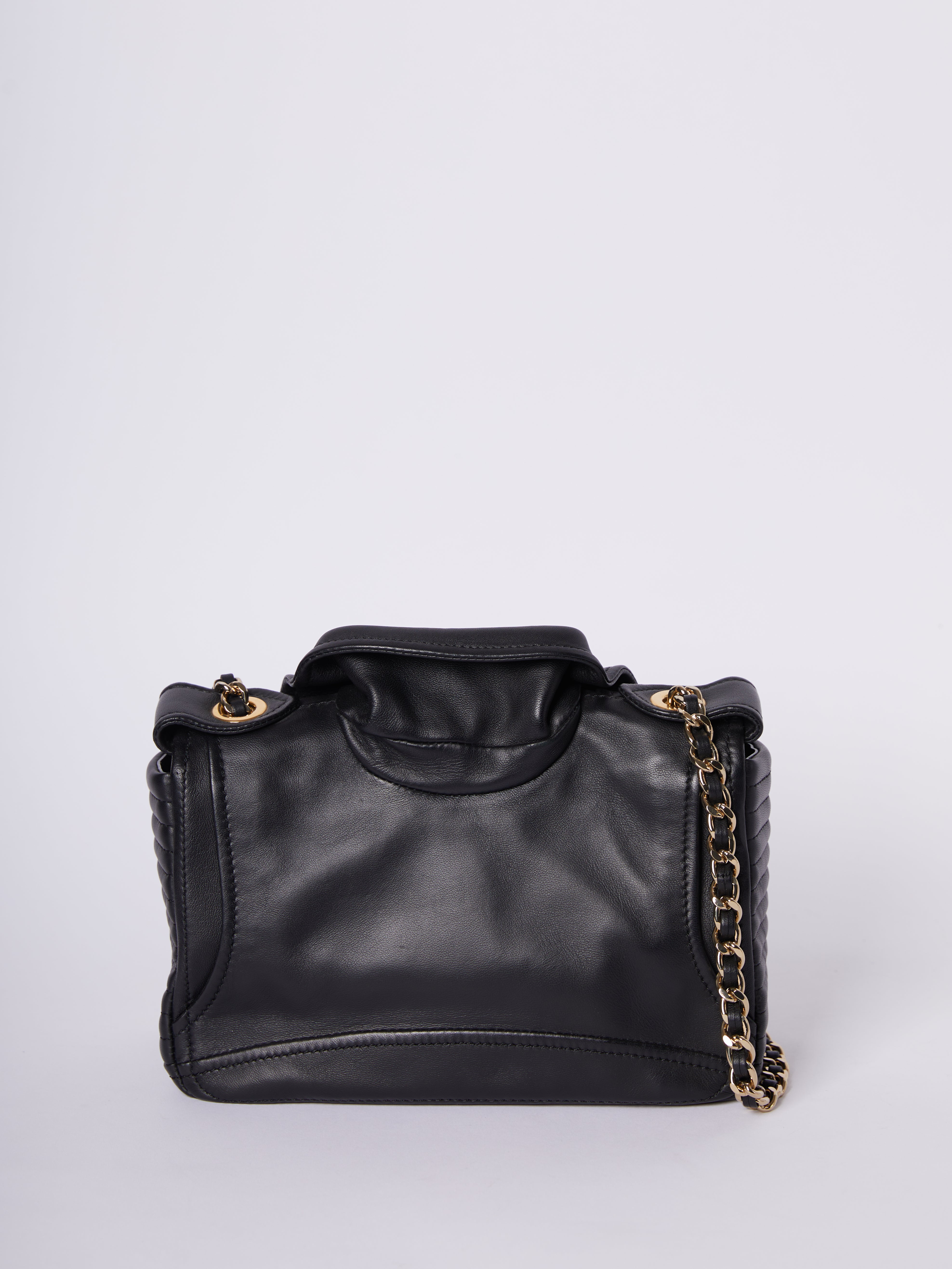 Moschino Black Biker Bag