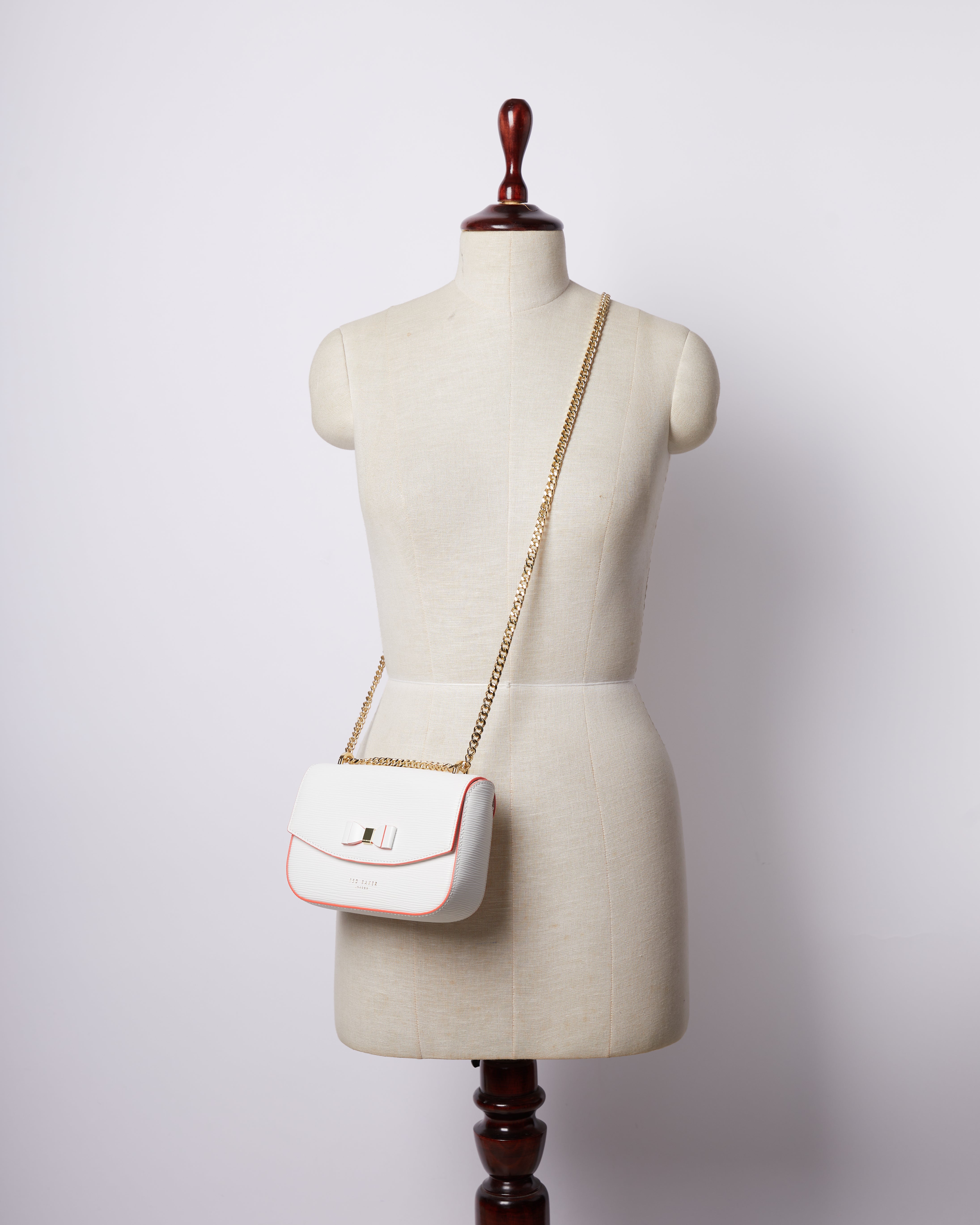 New Ted Baker Crossbody with Gold Chain (Danieel Bow Detail) Bag
