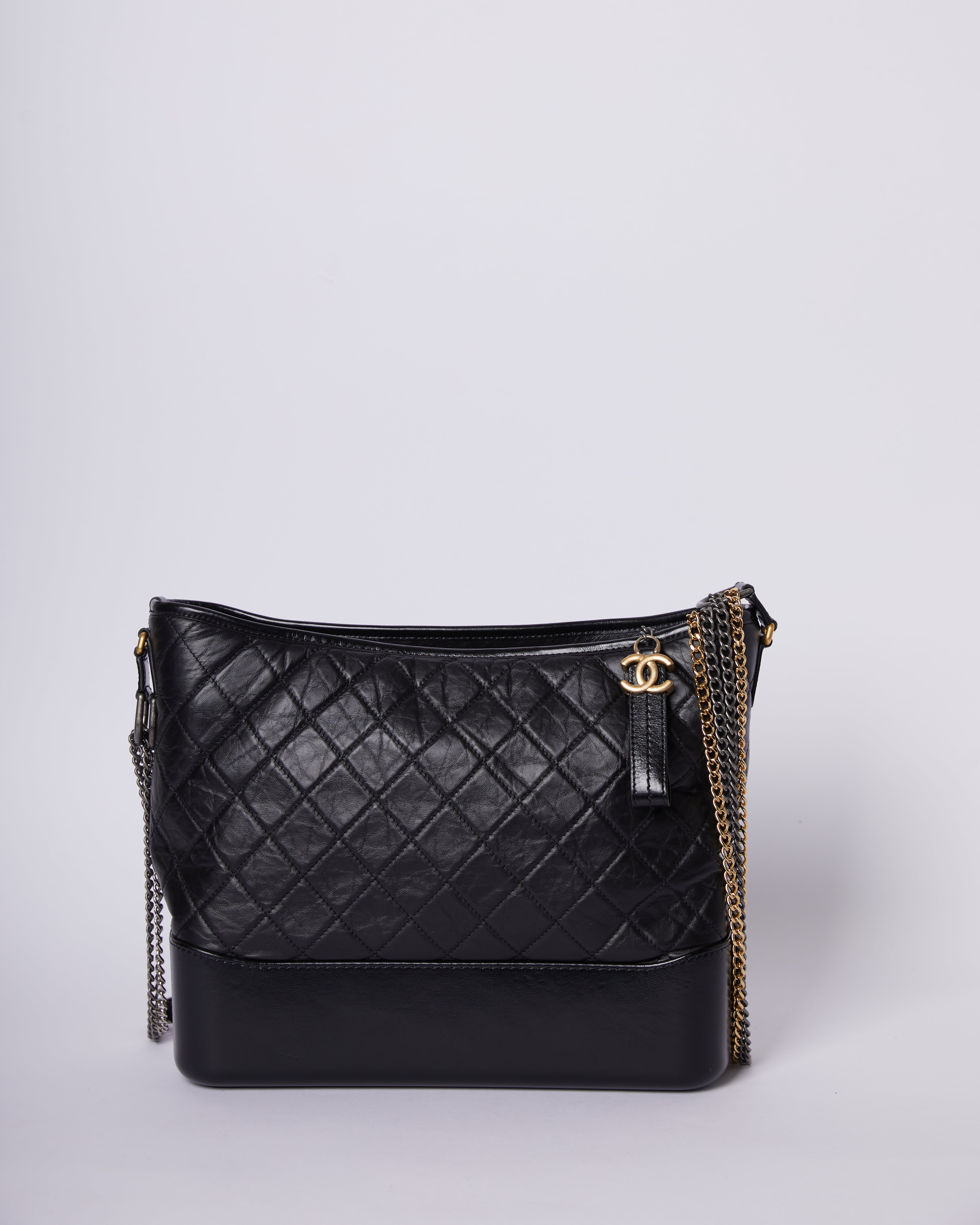 Chanel Gabrielle Calfskin Black GHW Bag