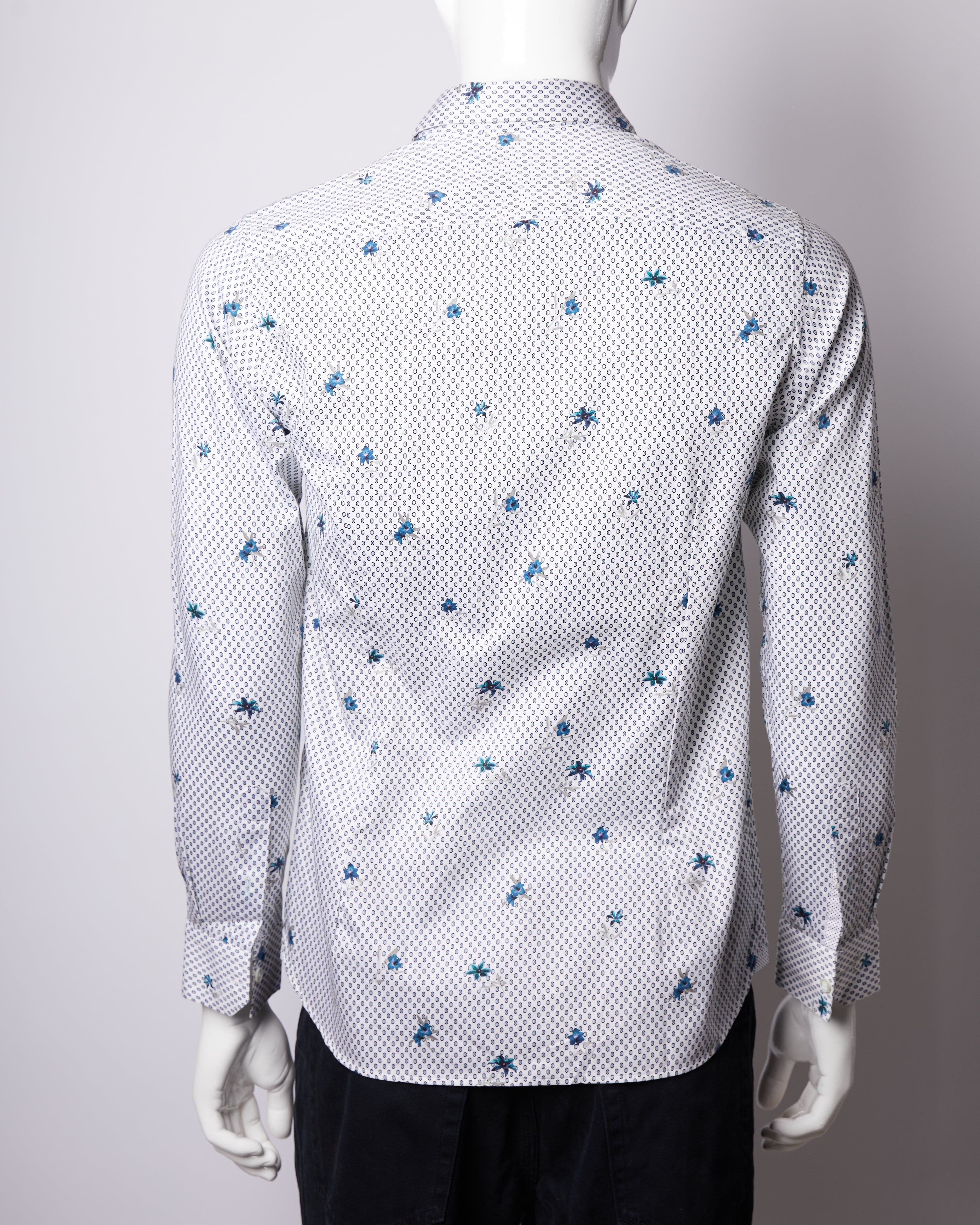 Ted Baker Shirt white with blue floral