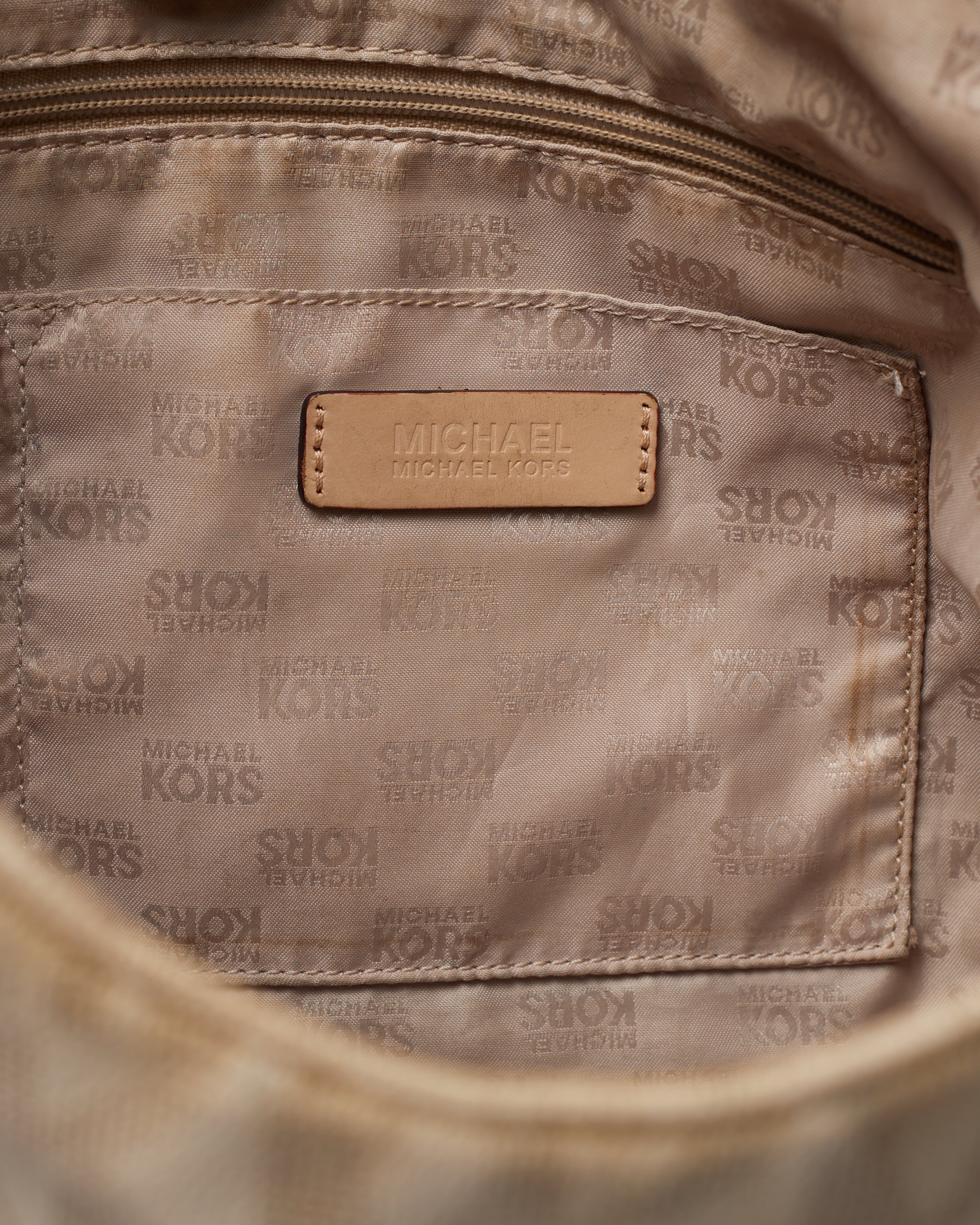 Michael Kors Off White Monogram Shoulder Bag