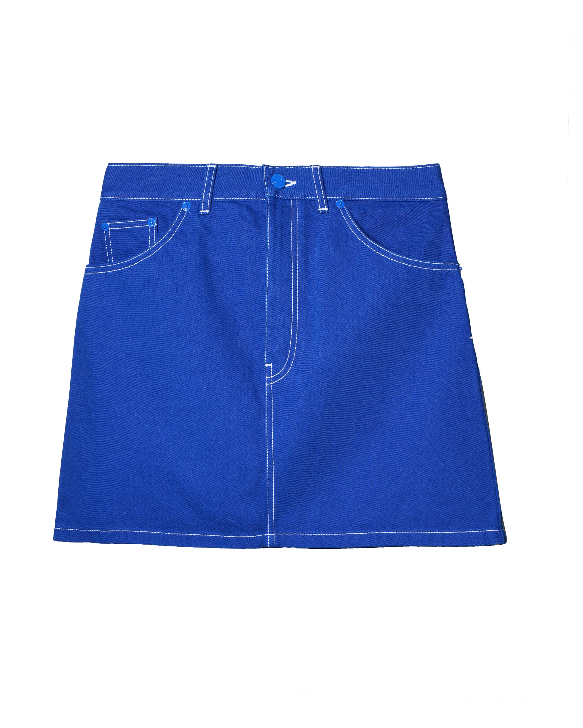 Givenchy Logo Detail Cotton Denim Mini Skirt