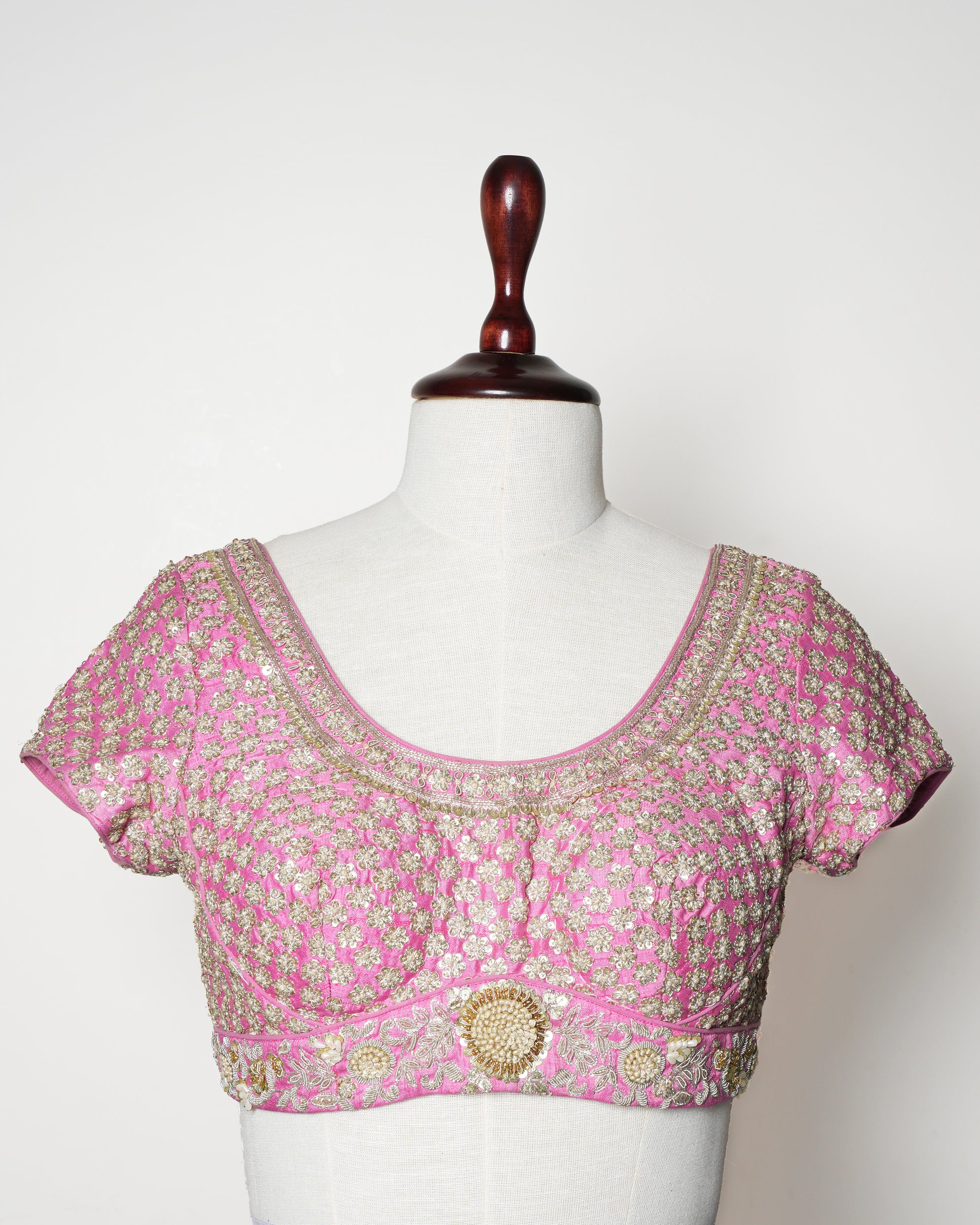 New Sabyasachi Pink & Purple Lehenga With Heavy Zari & Sequins Work