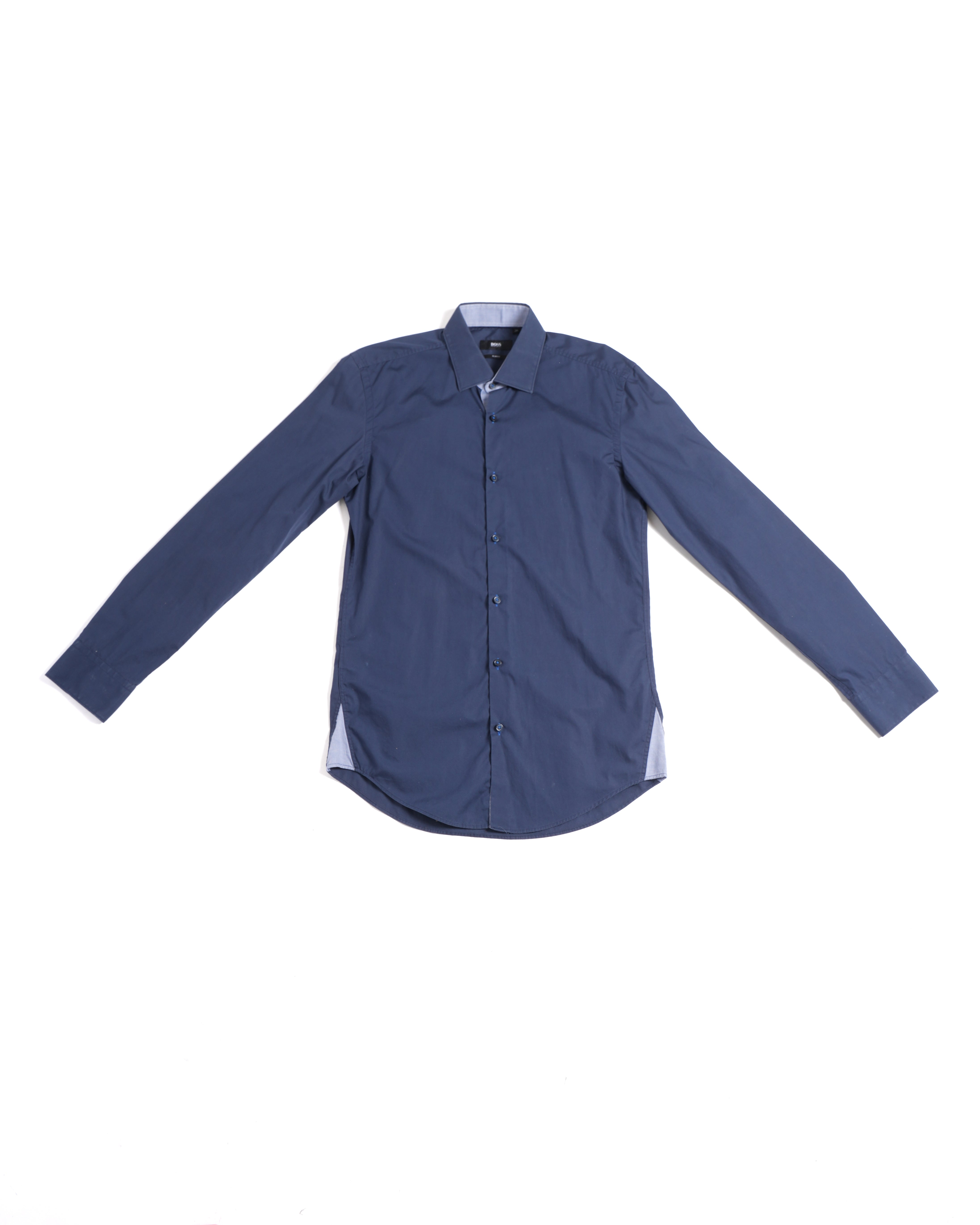 Boss Men's Button-Down Shirt in Ink Blue
