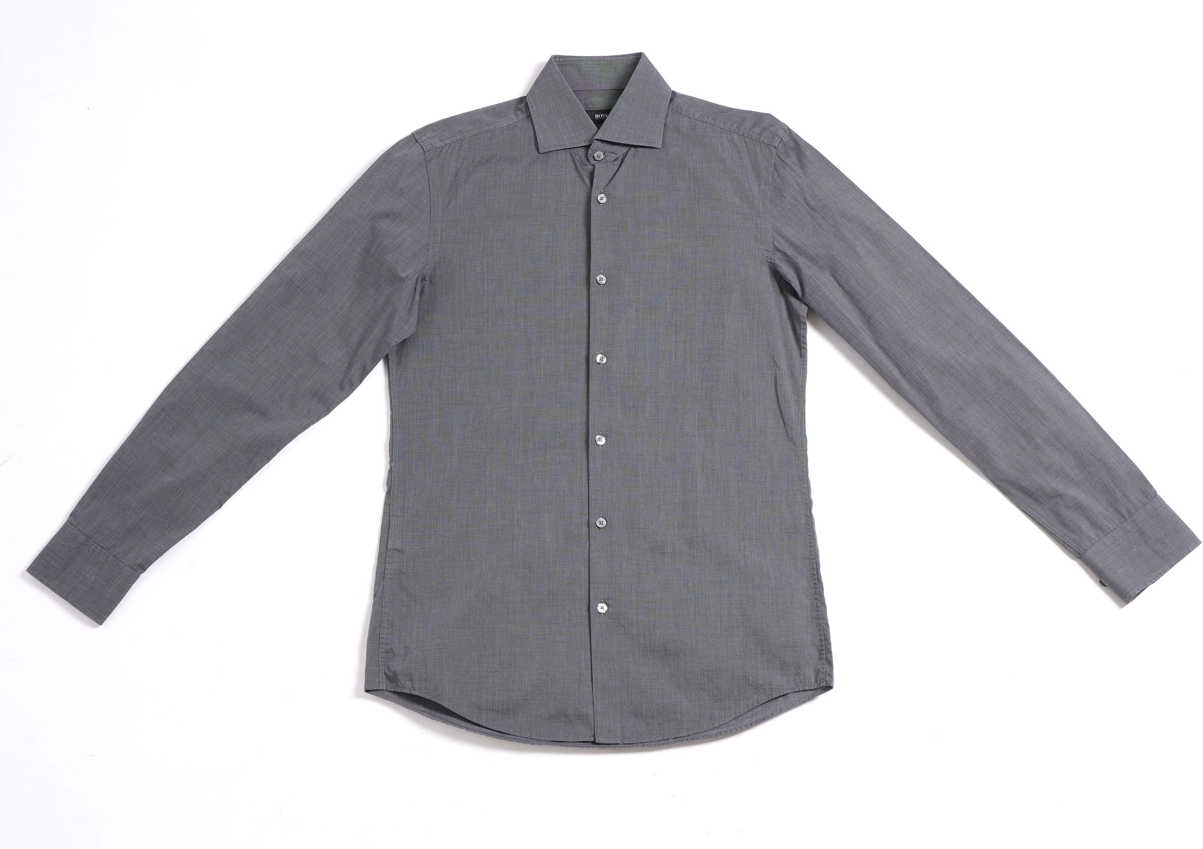 Boss Men's Button-Down Shirt in Dark Grey