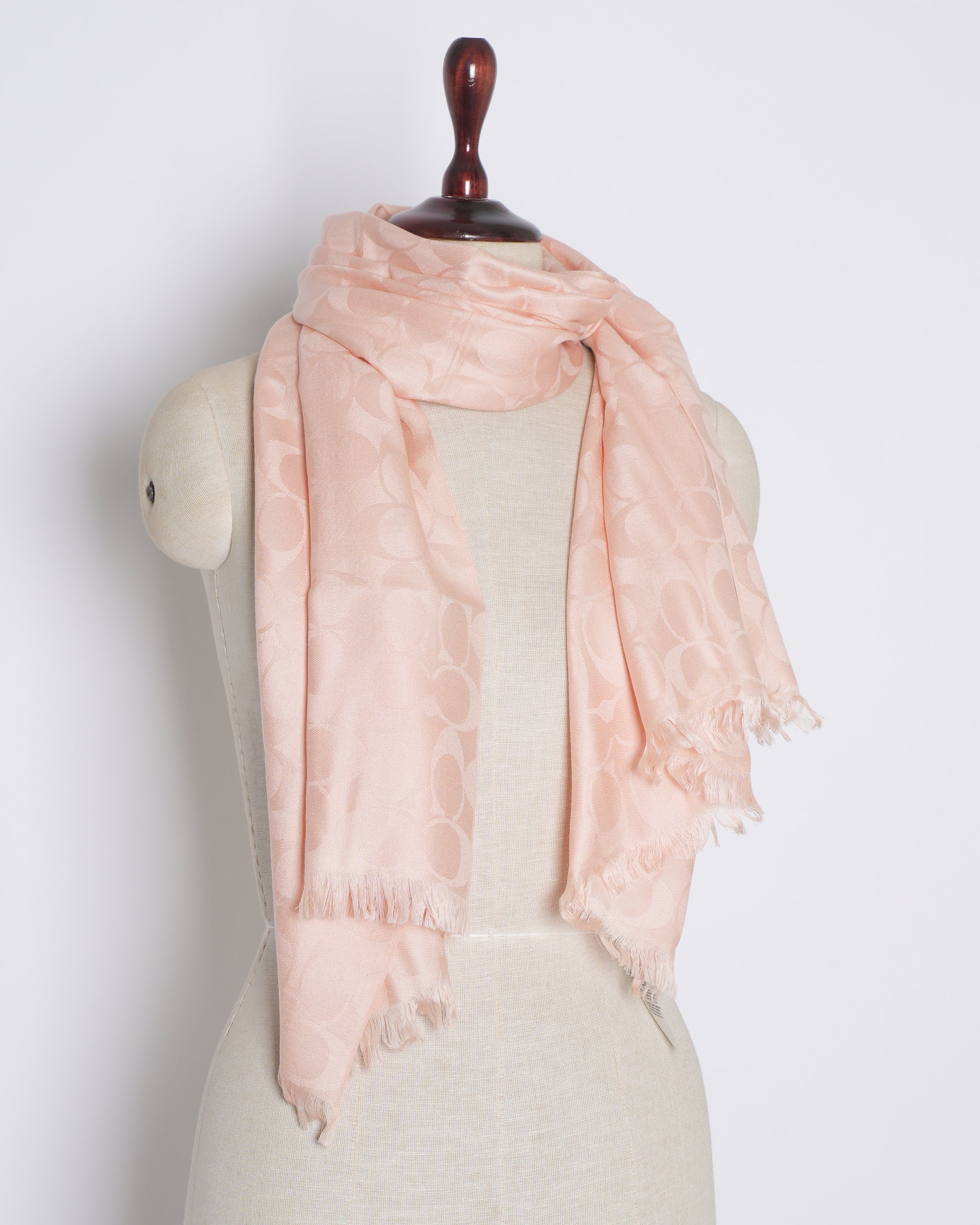 New Coach Peach Signature Scarf