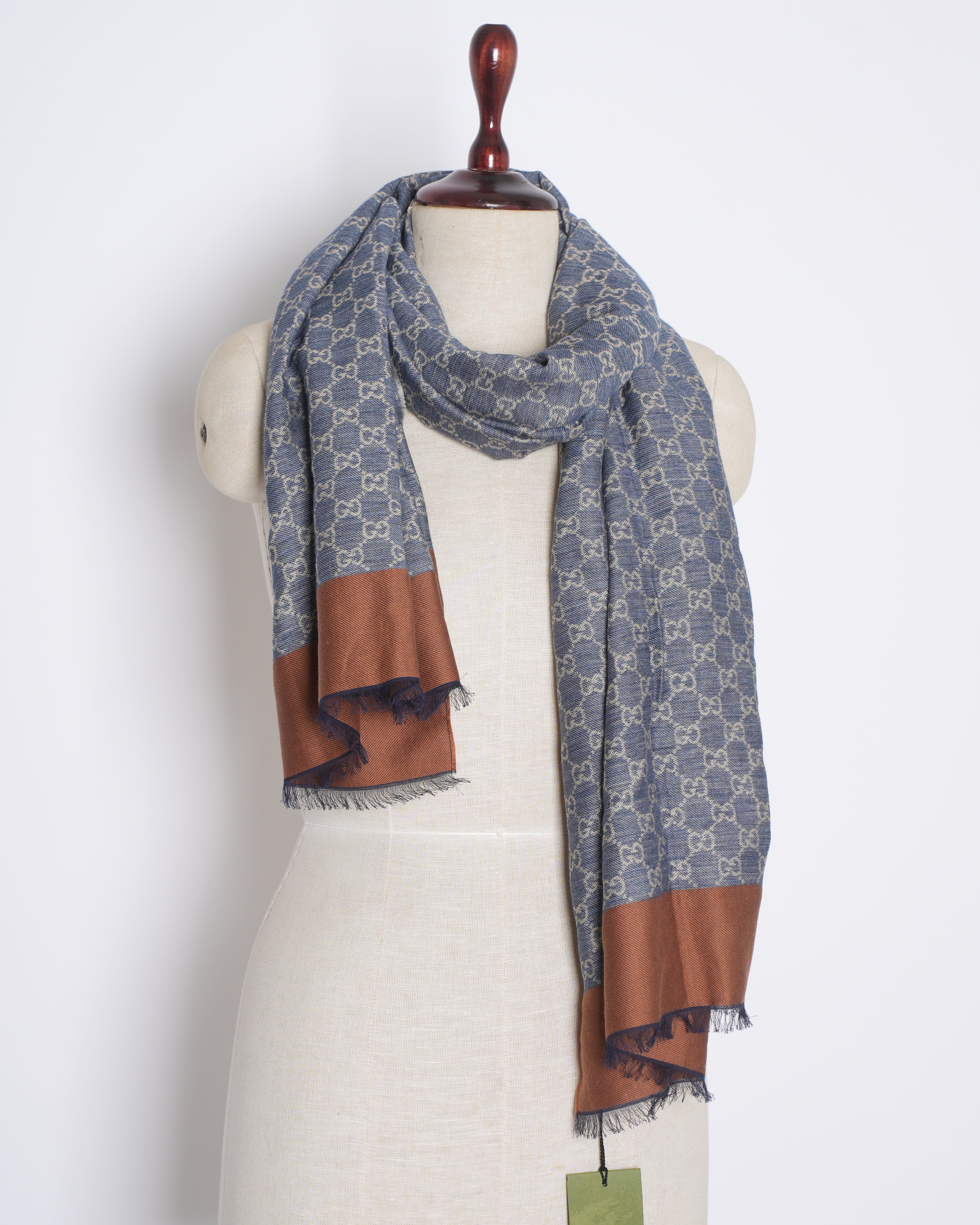 New Gucci GG intrasia jacquard stole