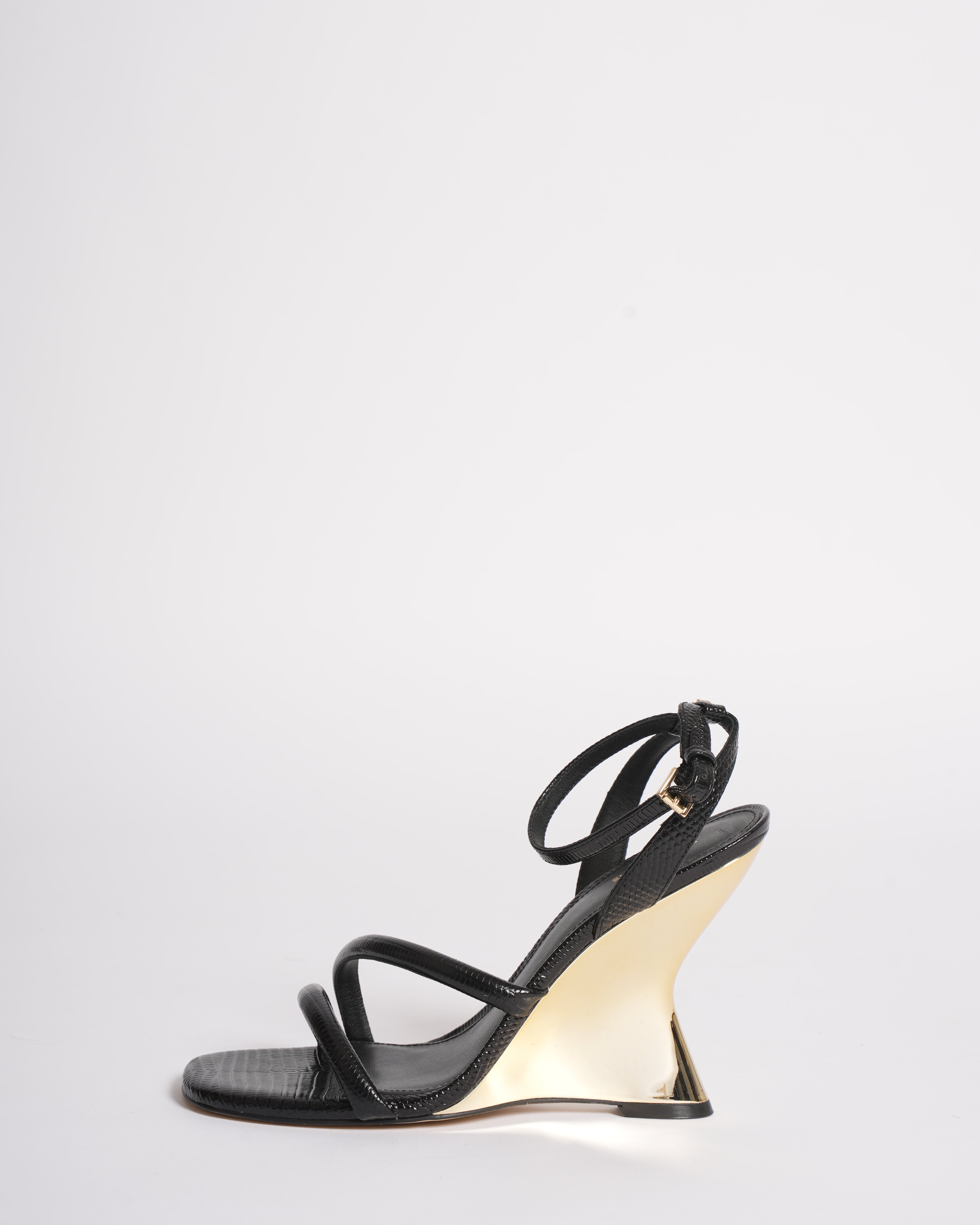 New Michael kors nadina lizard embossed wedge sandal