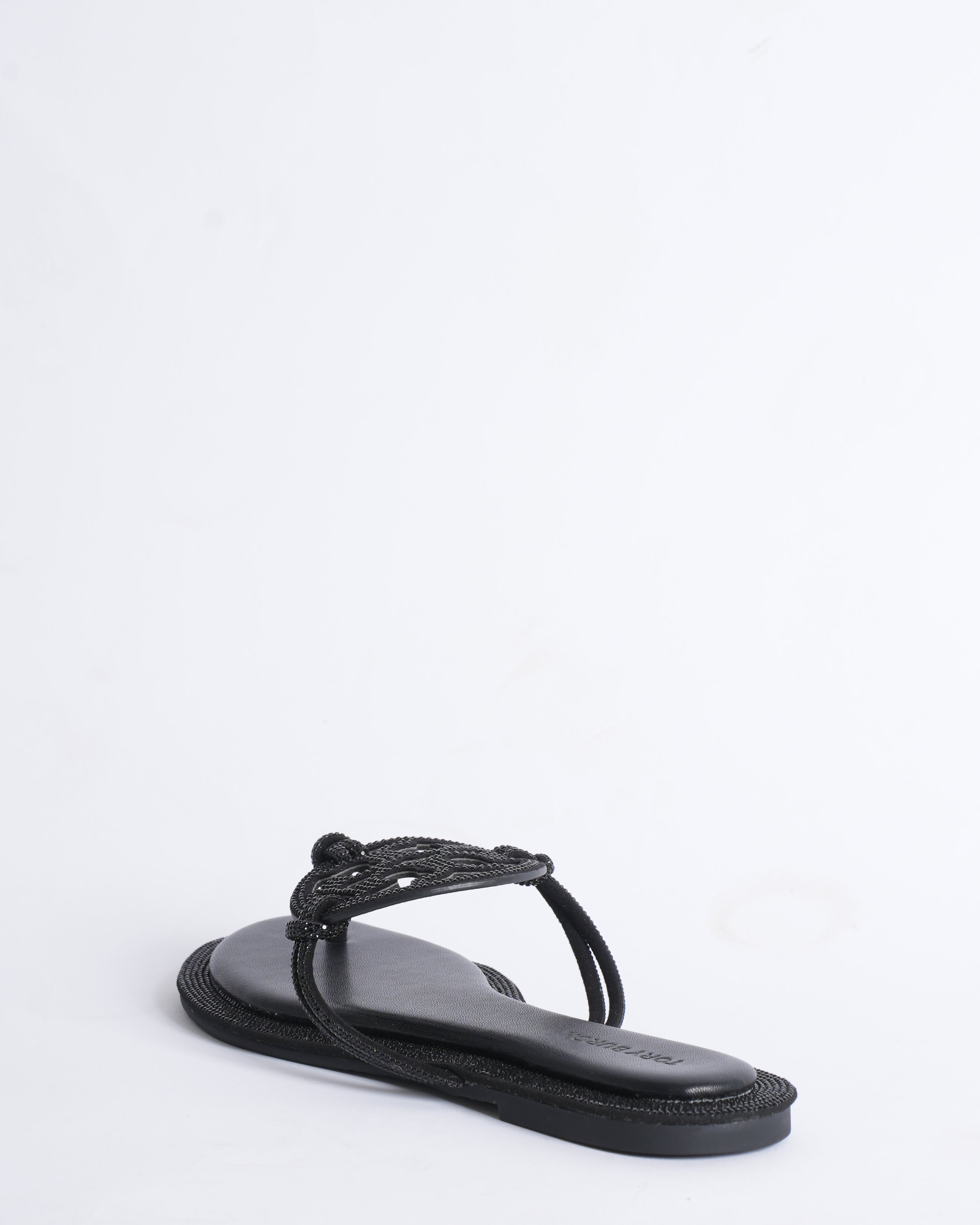 Tory Burch Crystals Pave Miller Leather Sandal