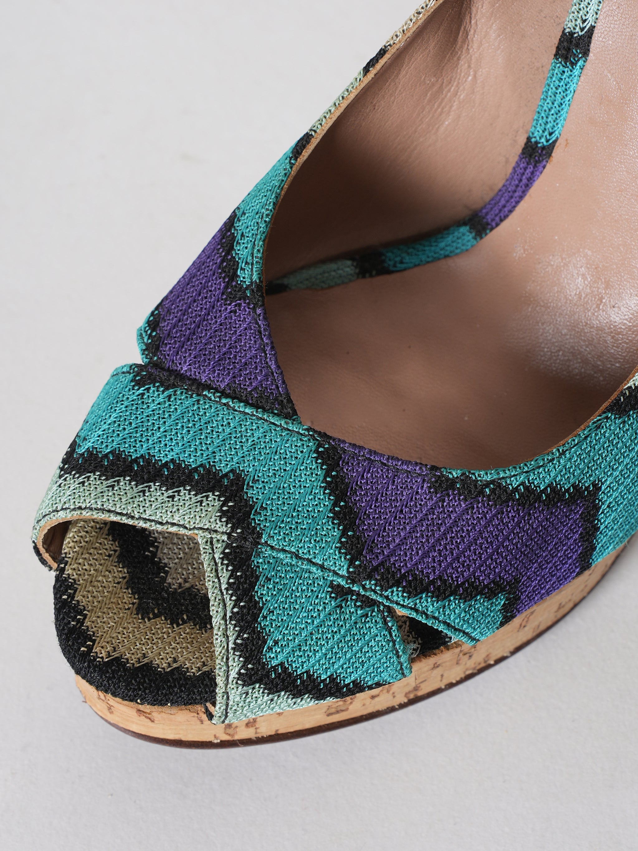 Missoni Slingback Peep Toe Pump Heels