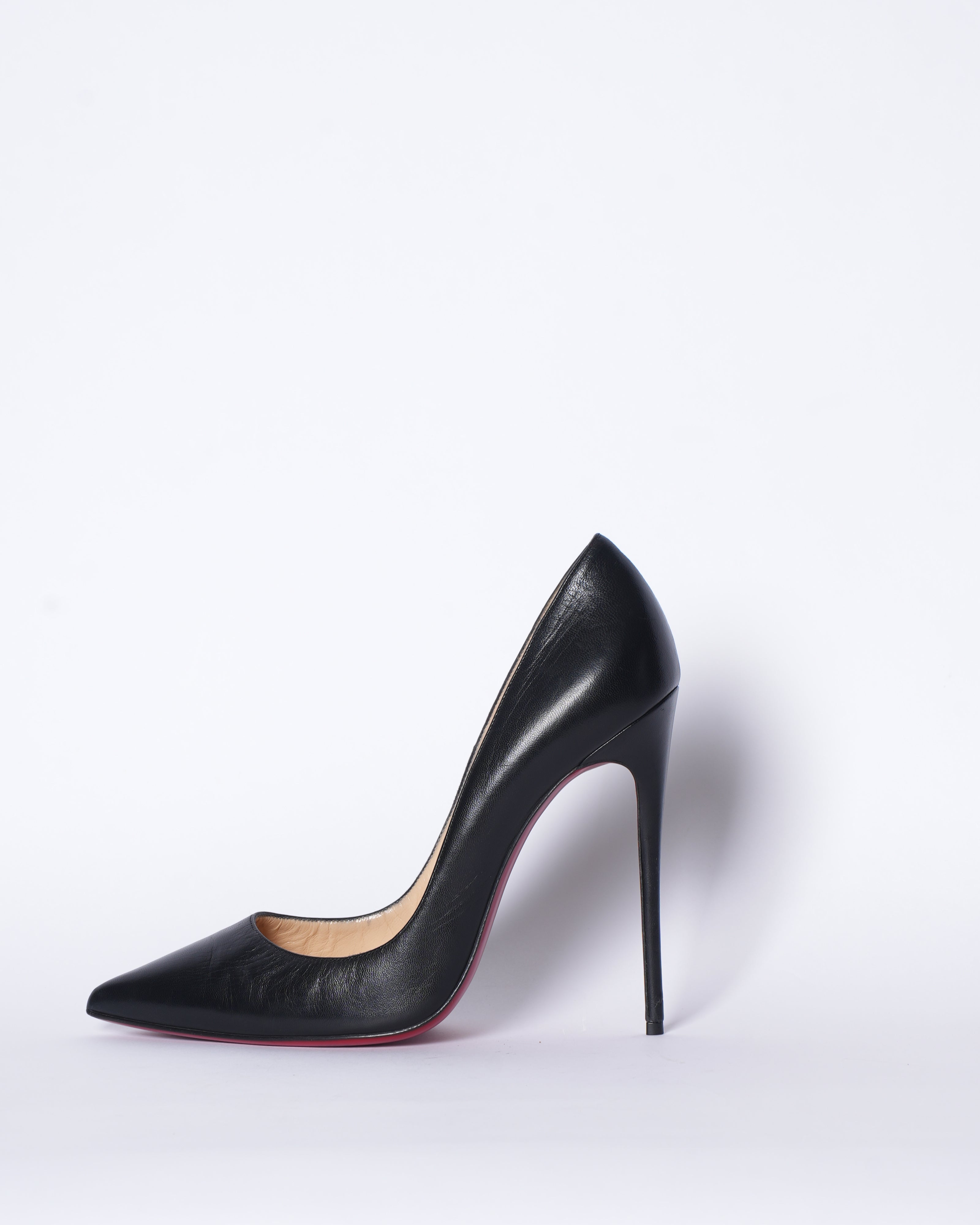 Christian Louboutin So Kate Black Leather Pigalle Pumps