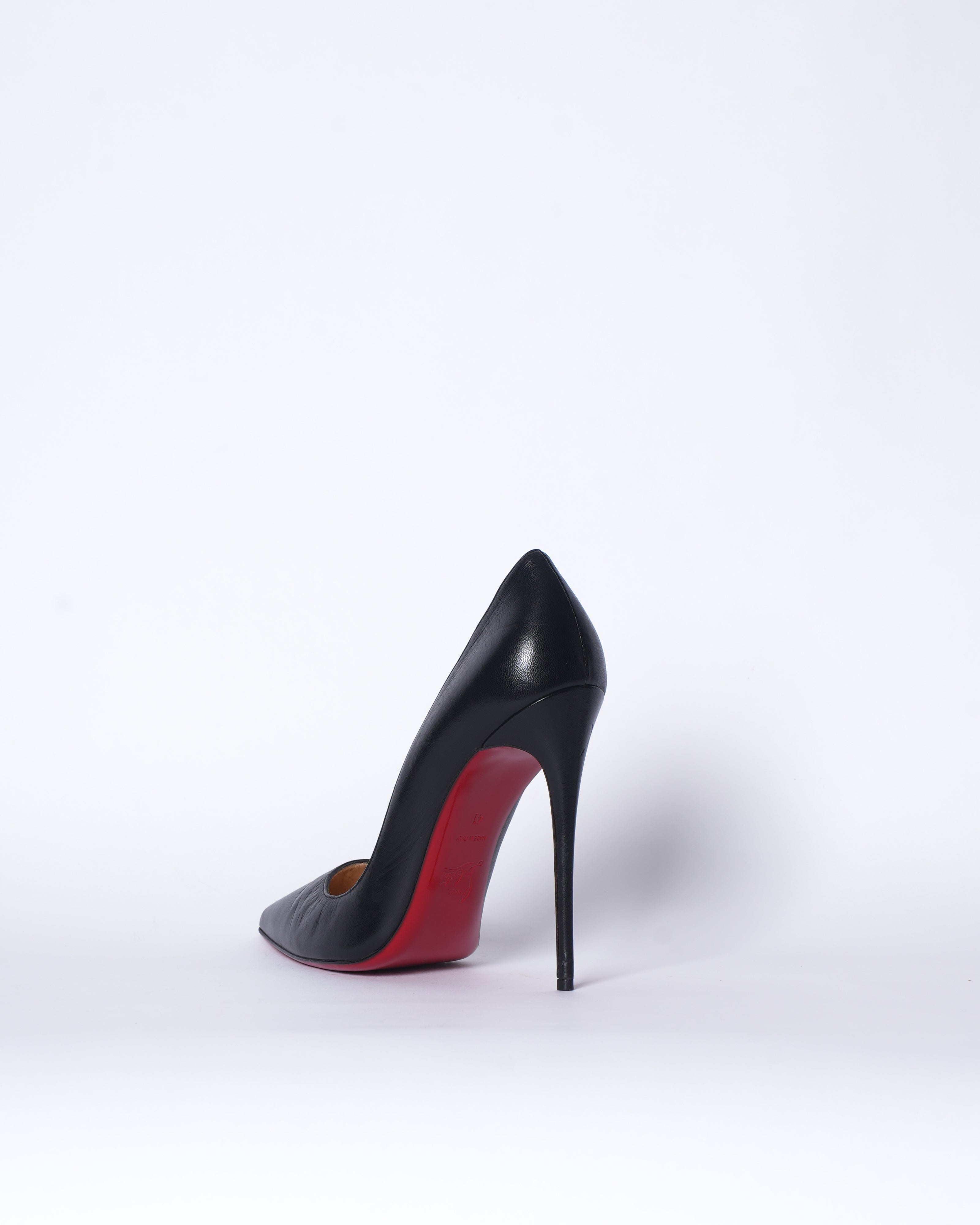 Christian Louboutin So Kate Black Leather Pigalle Pumps