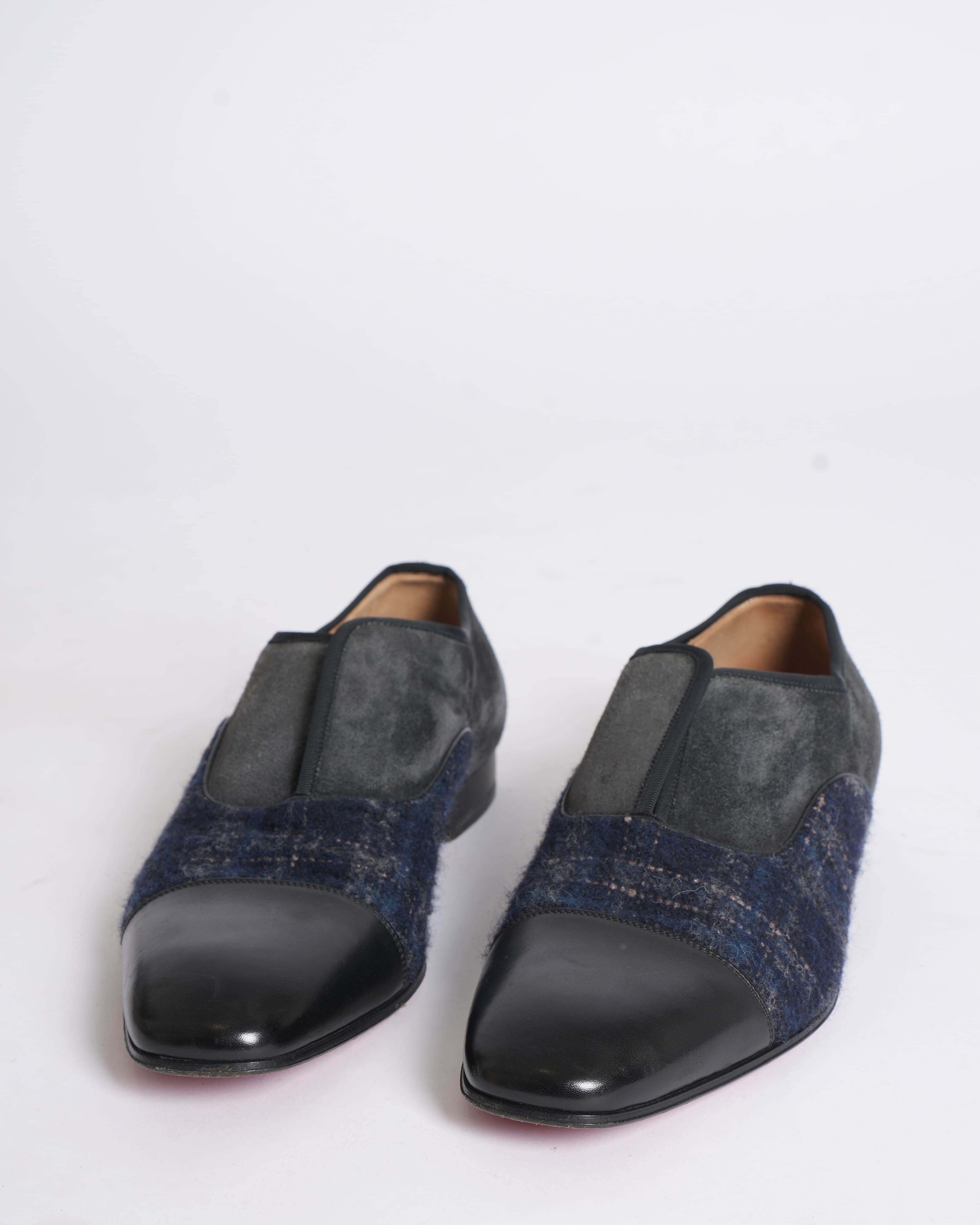 Christian Louboutin Men's Tweed Patch Detailing Loafers