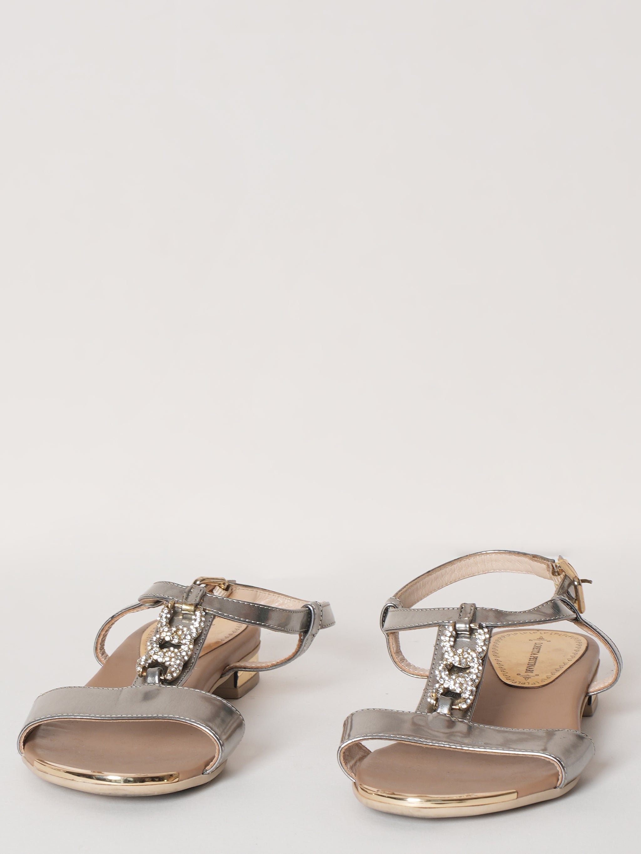 Loretta Pettinari Flats In Silver