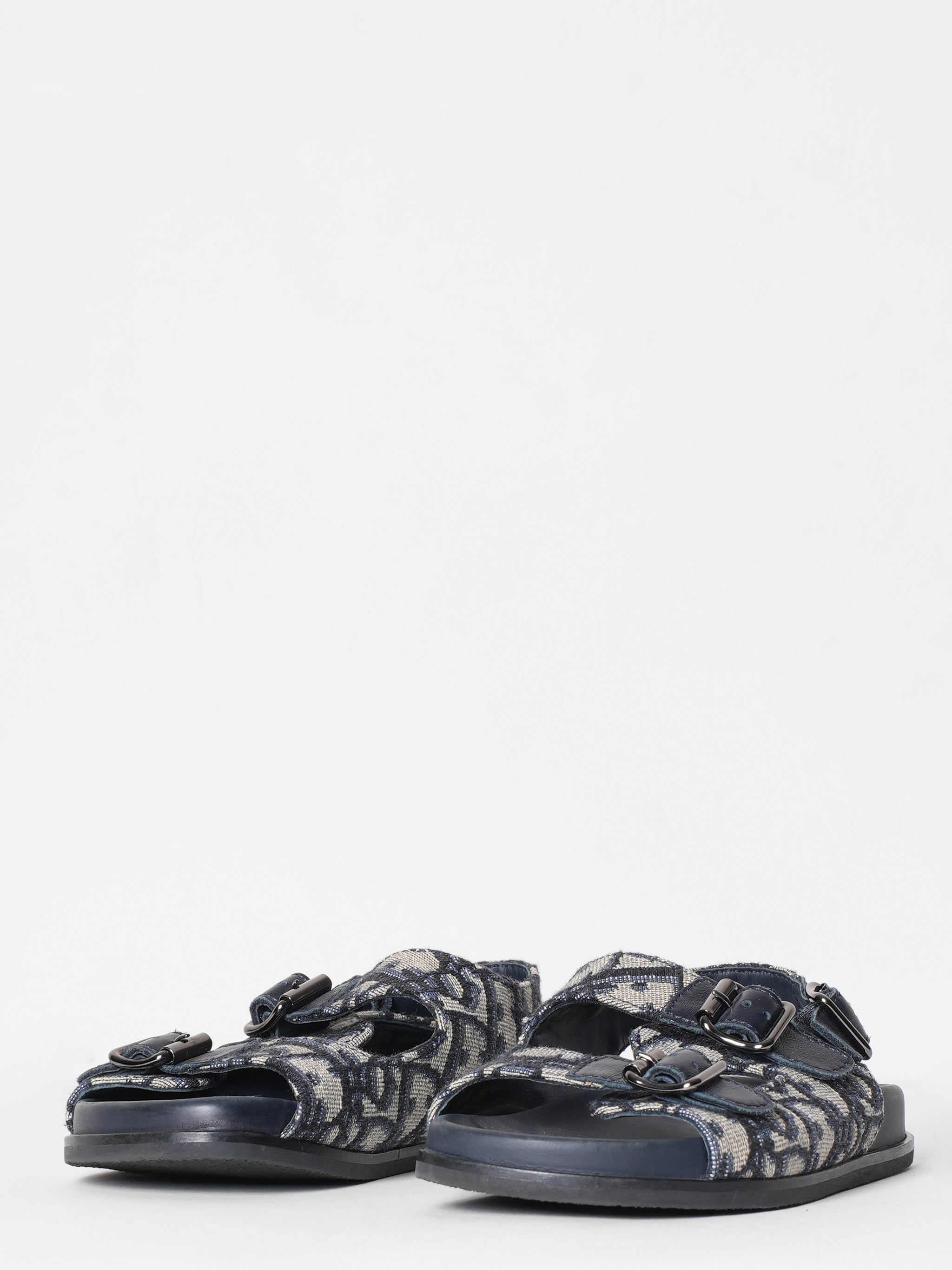 Baby Dior Sandal Blue Calfskin blique