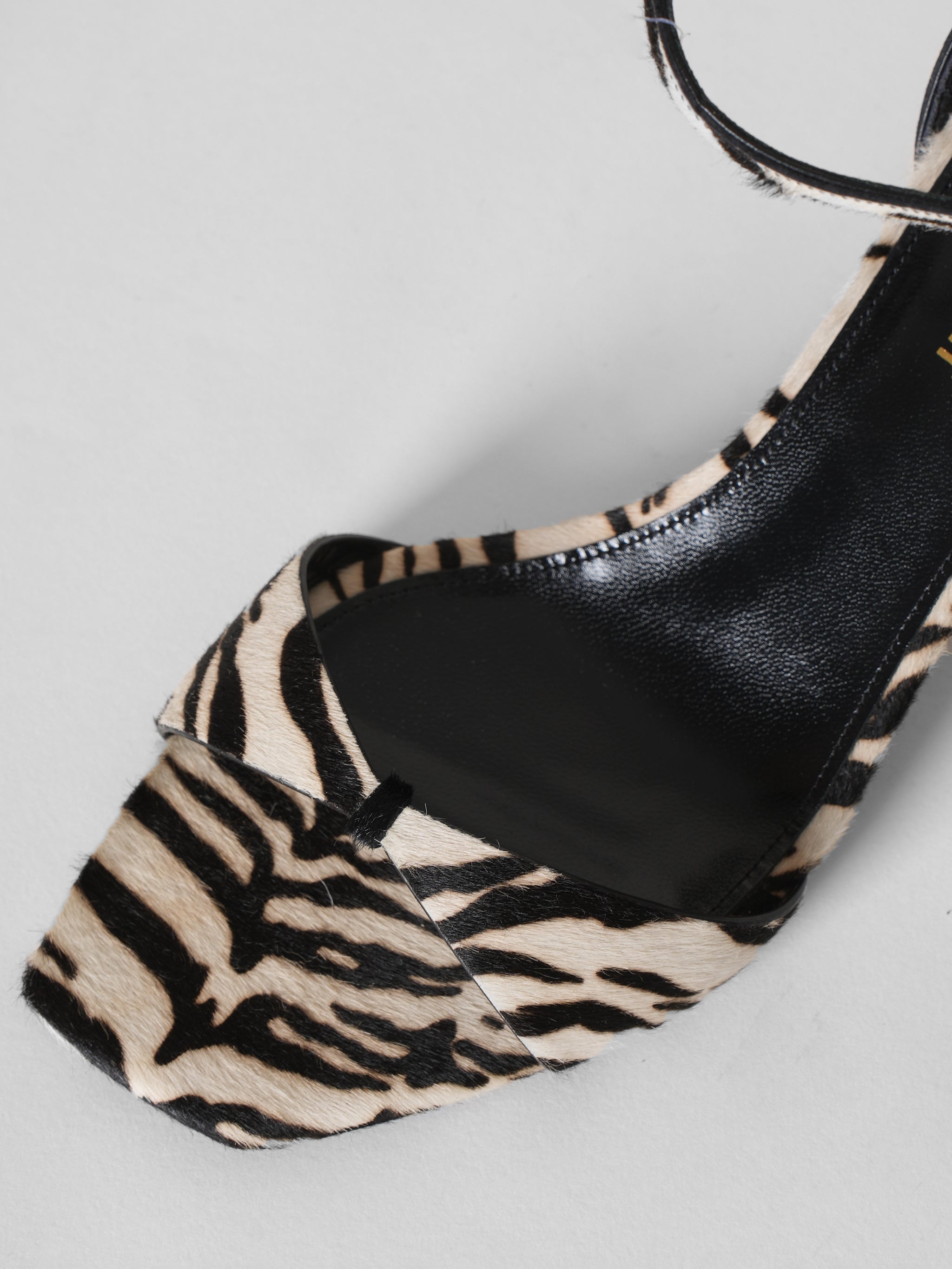 New Saint Laurent Zebra Hair Cone Heels