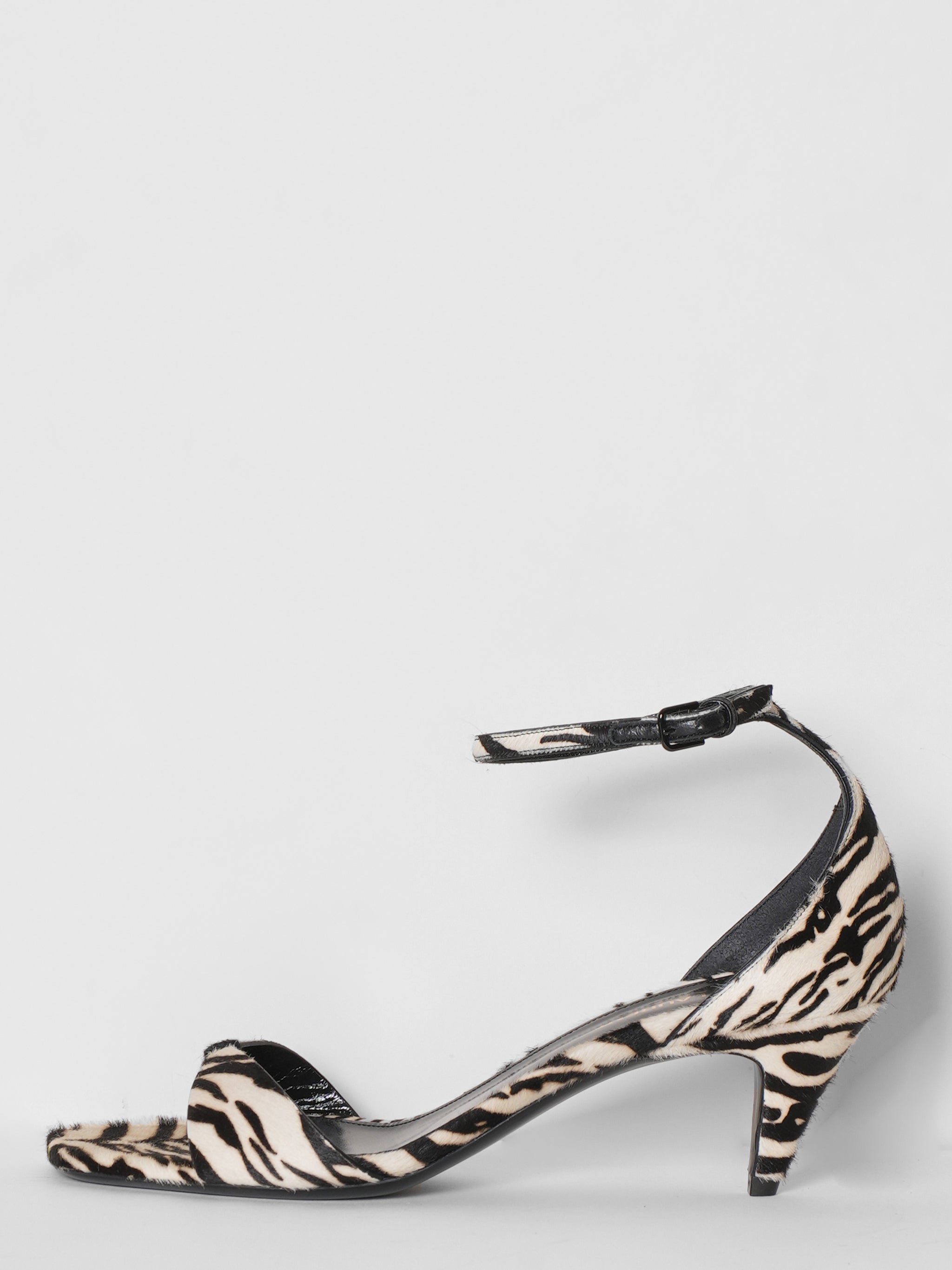 New Saint Laurent Zebra Hair Cone Heels