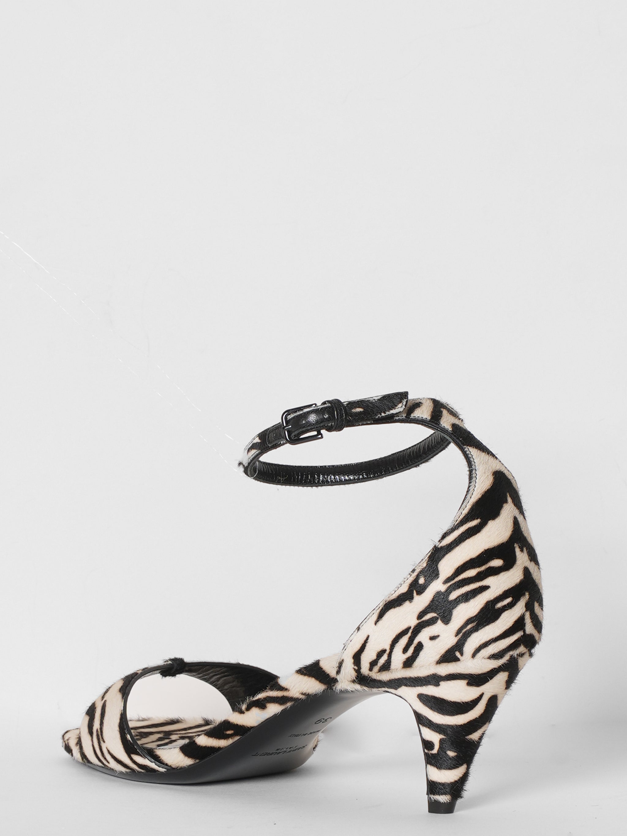 New Saint Laurent Zebra Hair Cone Heels