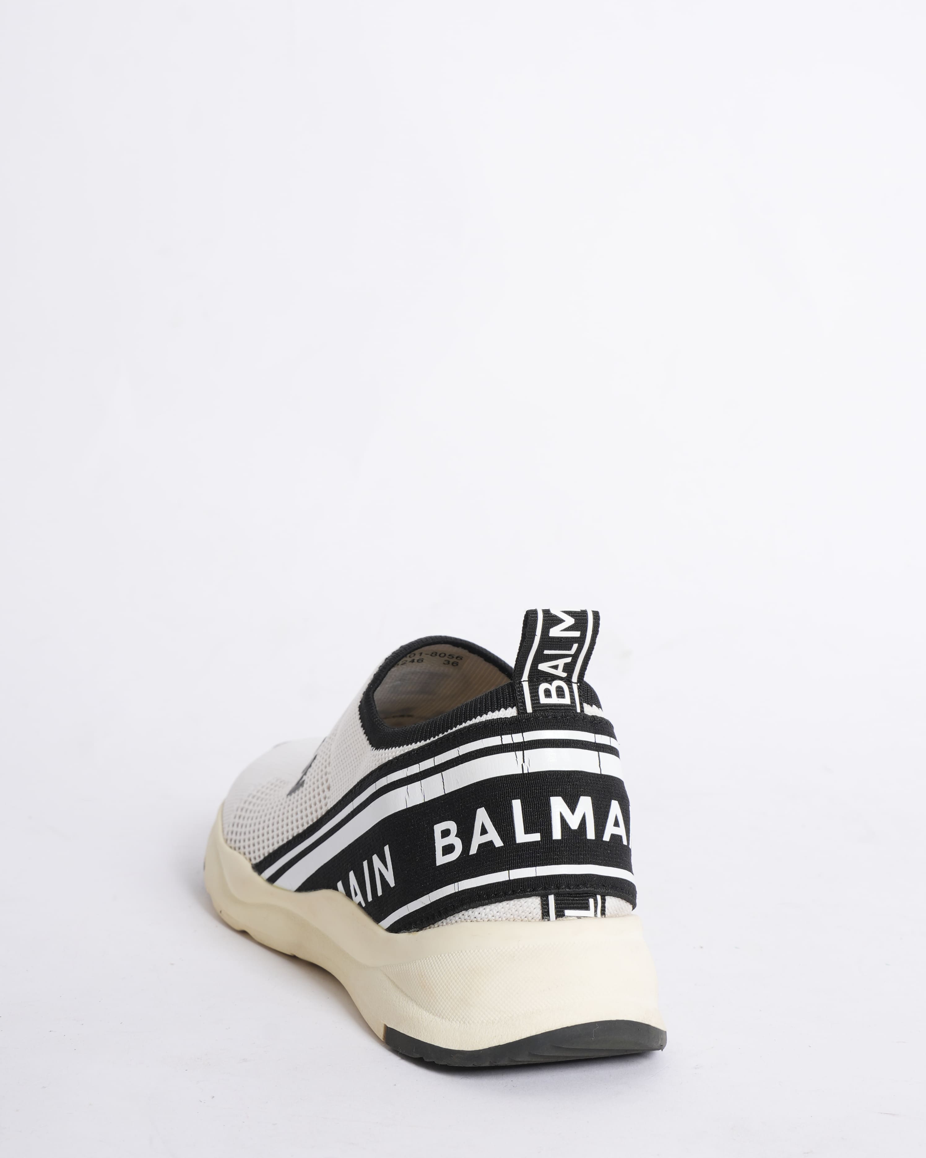 Balmain Logo Design Slip-On Low-Cut Women's Sneaker Flat Shoes